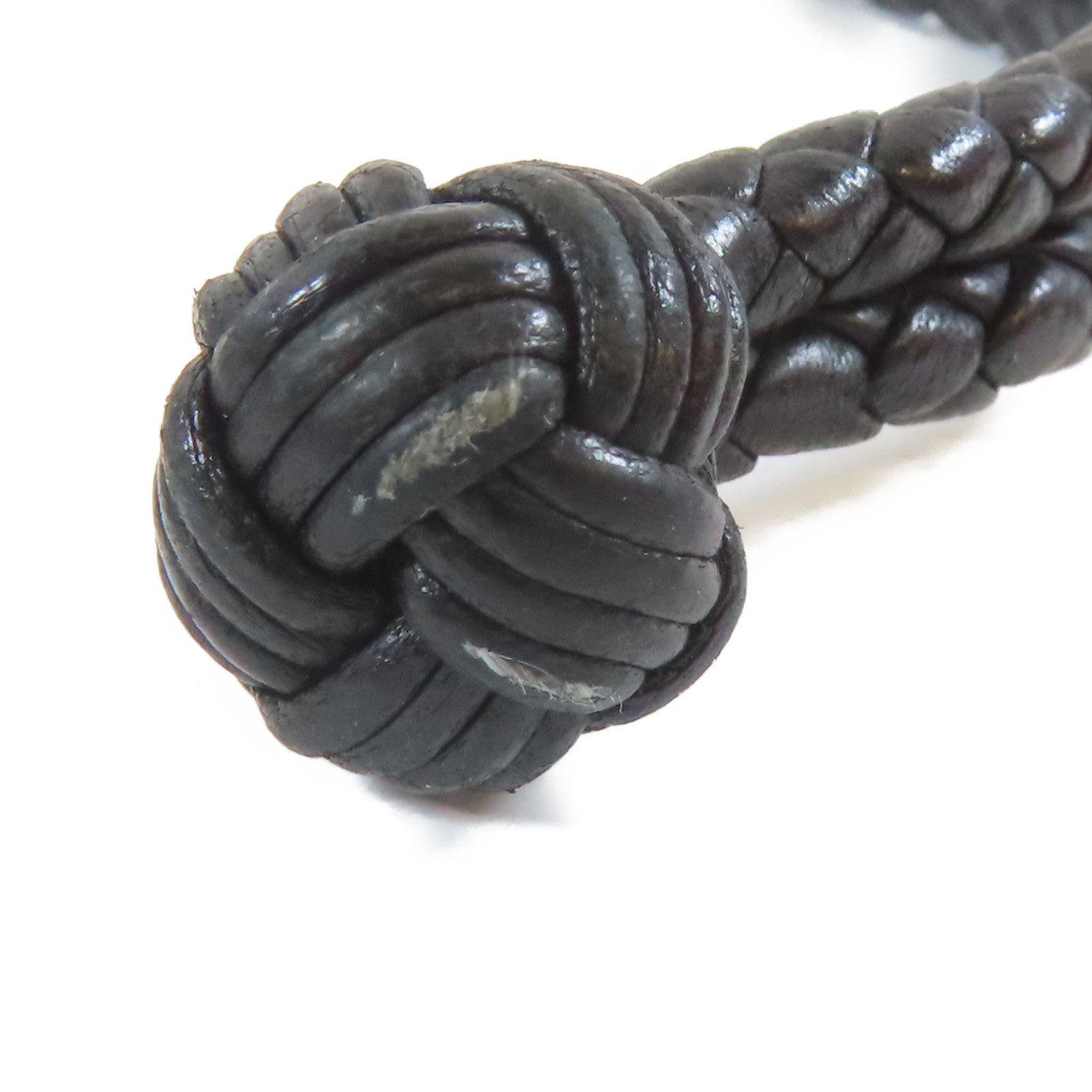 BOTTEGA VENETA 羊皮皮革Bracelet手鐲黑色#16.5cm