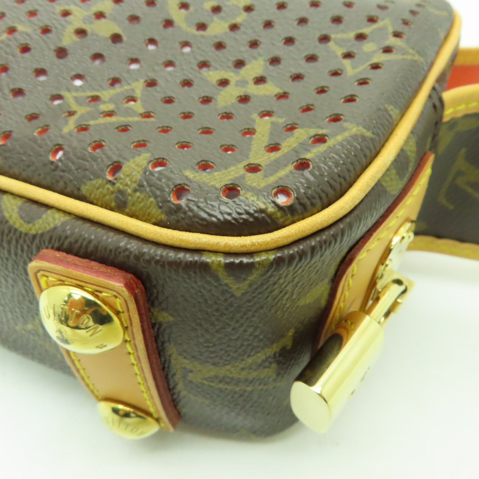 LOUIS VUITTON 【清倉大減價】Monogram Mini Trocadero金扣肩背袋啡色/橙色