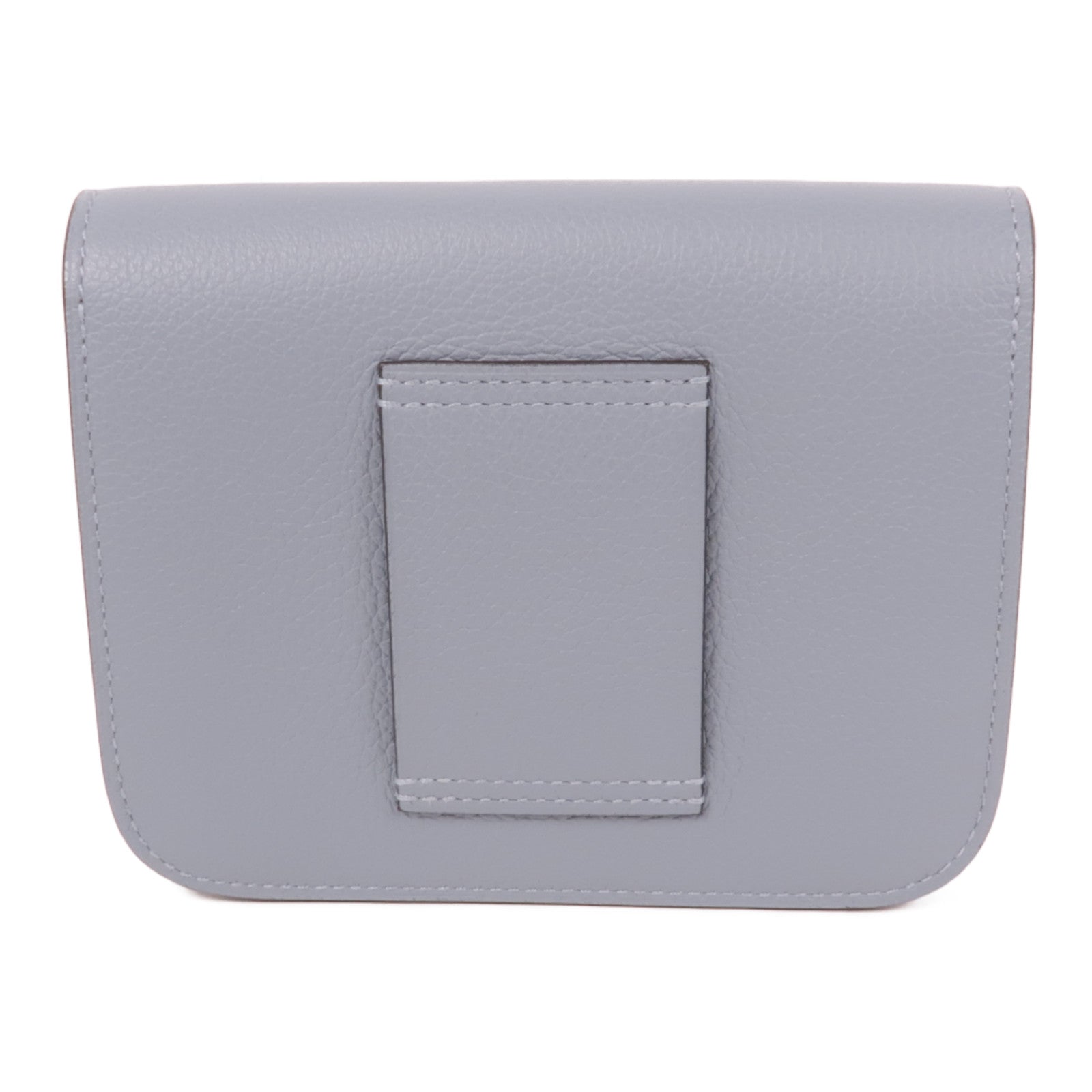 HERMES Evercolor皮革Constance Silm金扣手拿包Bleu Lin