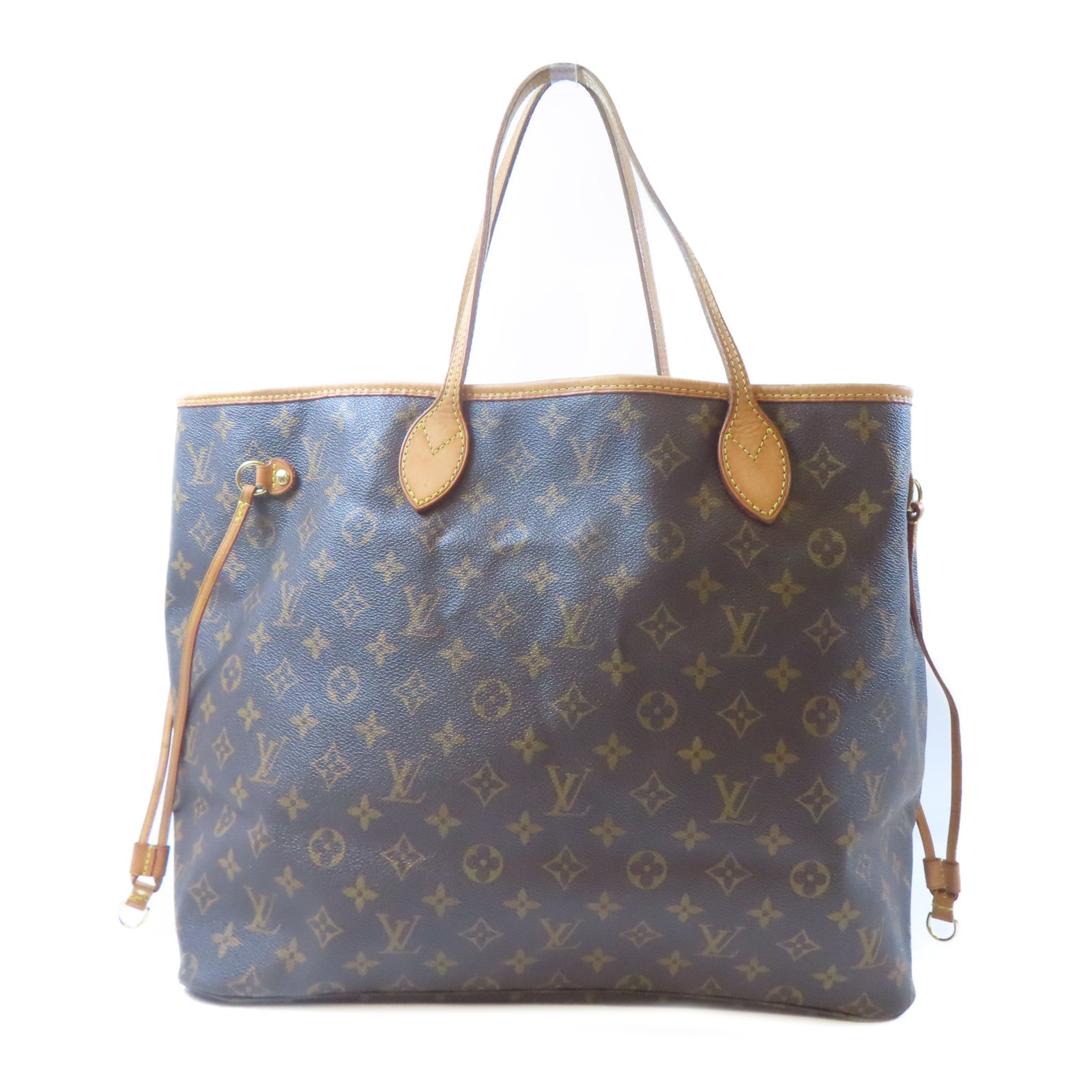 LOUIS VUITTON Monogram Neverfull GM金扣肩背袋啡色