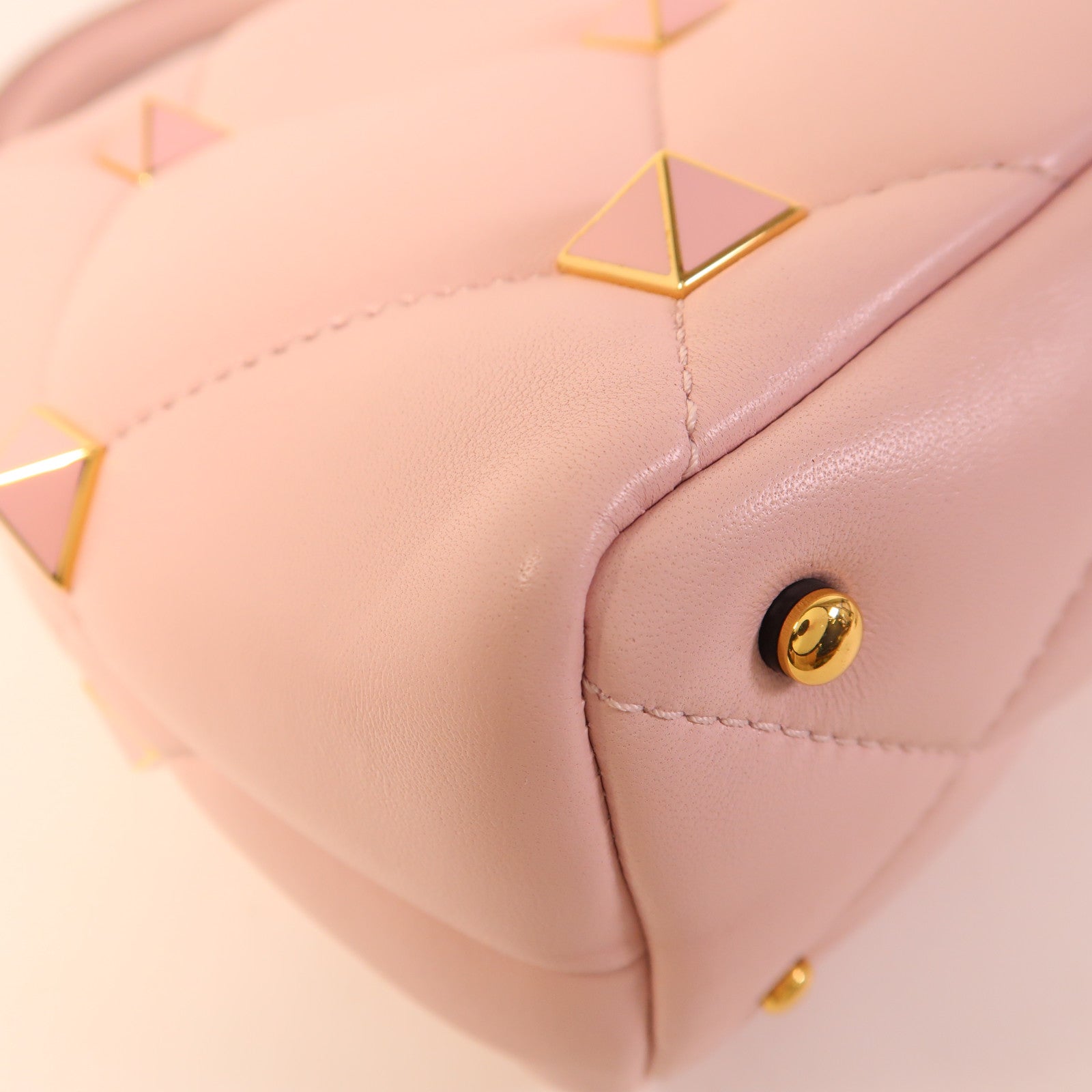 Valentino 牛皮皮革2 Way Shoulder Bag金扣手挽肩背兩用袋