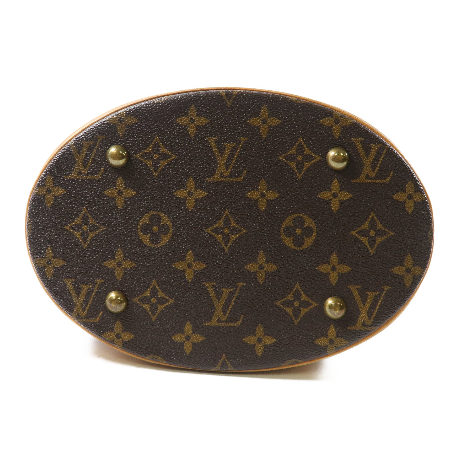 LOUIS VUITTON Monogram Bucket PM金扣肩背袋啡色