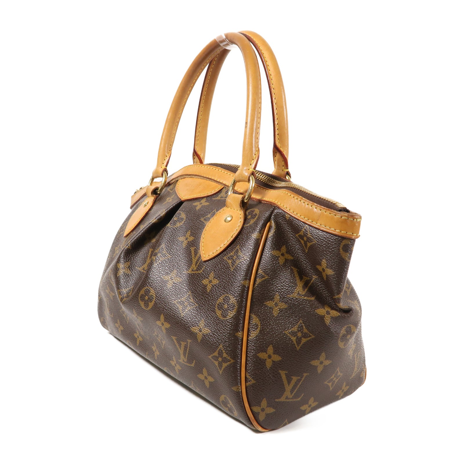 LOUIS VUITTON LV GHW Tivoli PM Shoulder Handbag M40143 Monogram Brown