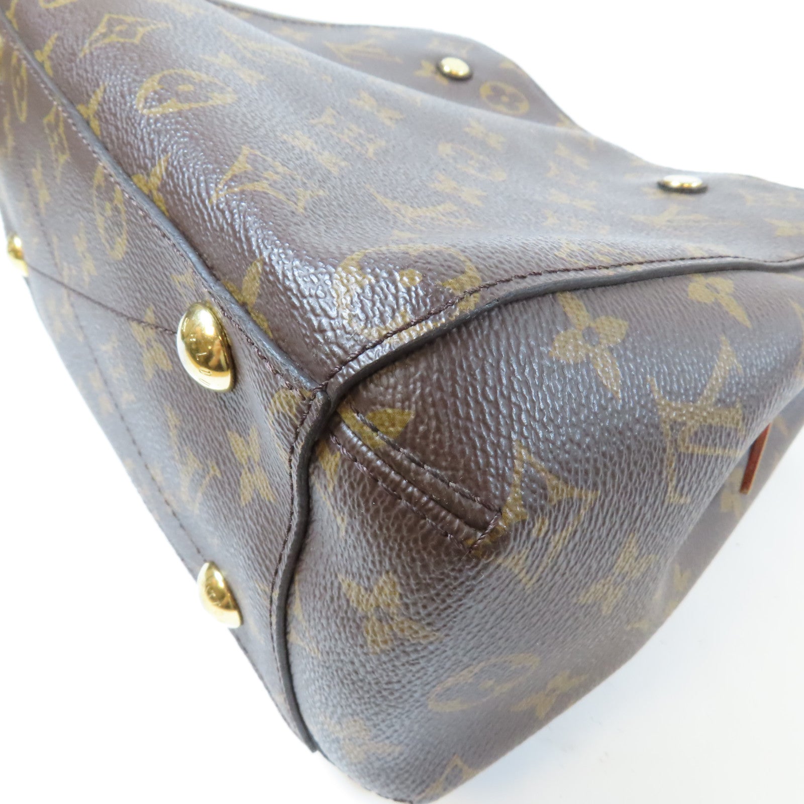 LOUIS VUITTON Monogram Montaigne金扣手挽肩背兩用袋啡色