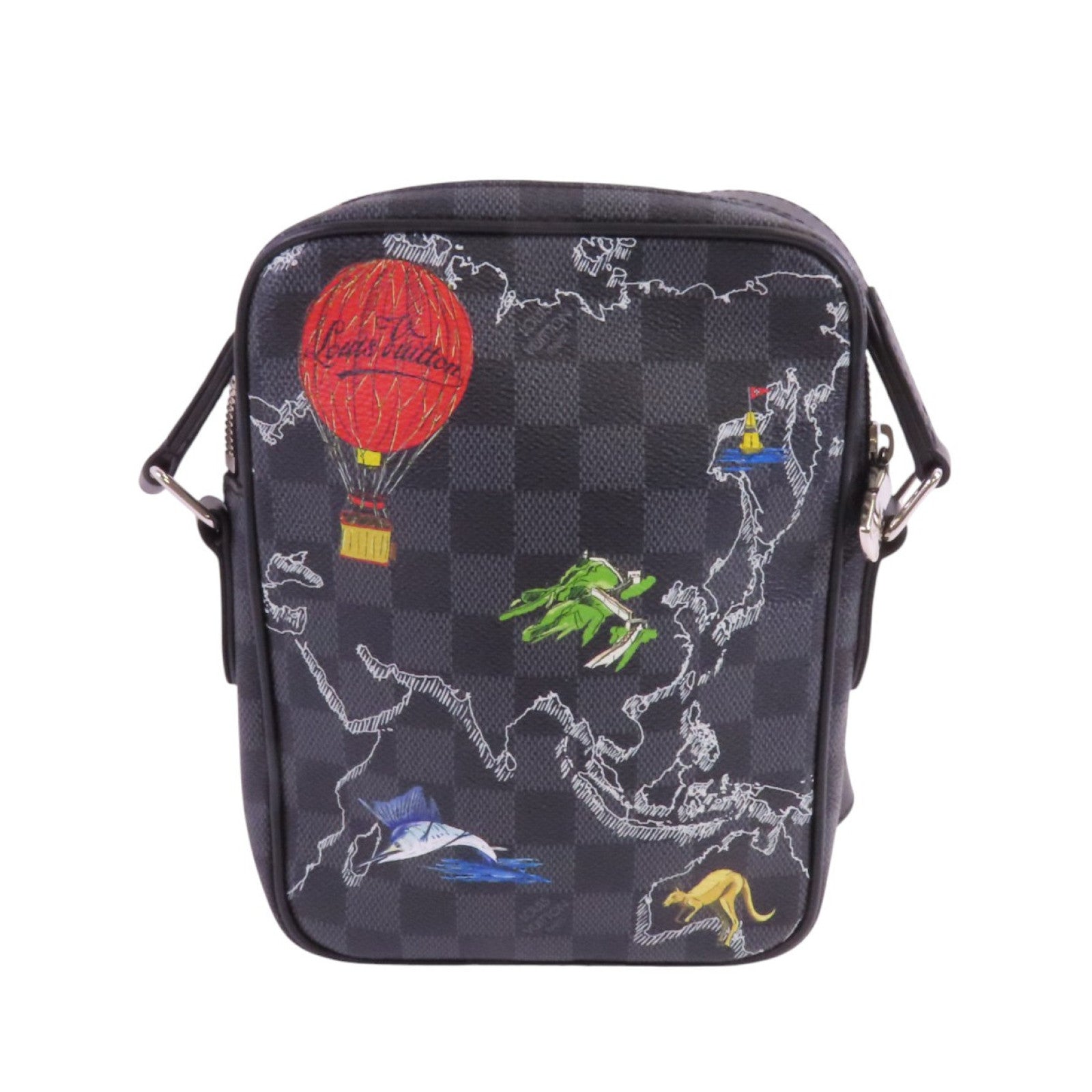 LOUIS VUITTON Damier Graphite Danube Slim肩背袋