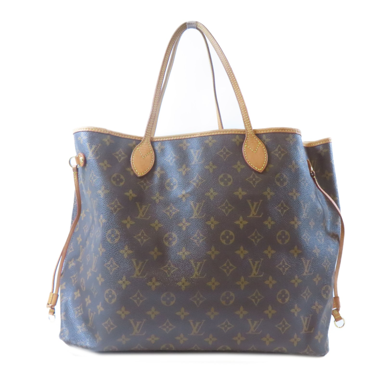 LOUIS VUITTON Monogram Neverfull GM金扣肩背袋啡色
