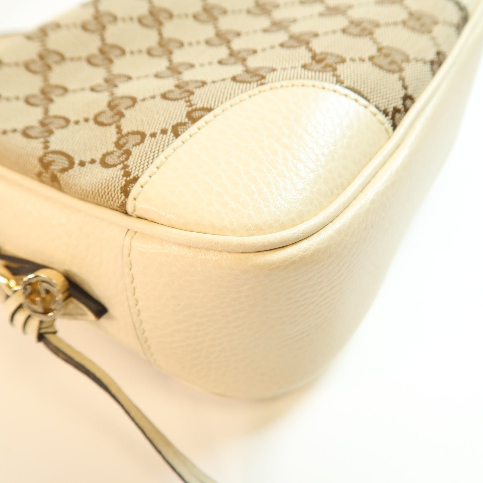 GUCCI 帆布Shoulder Bag金扣肩背袋