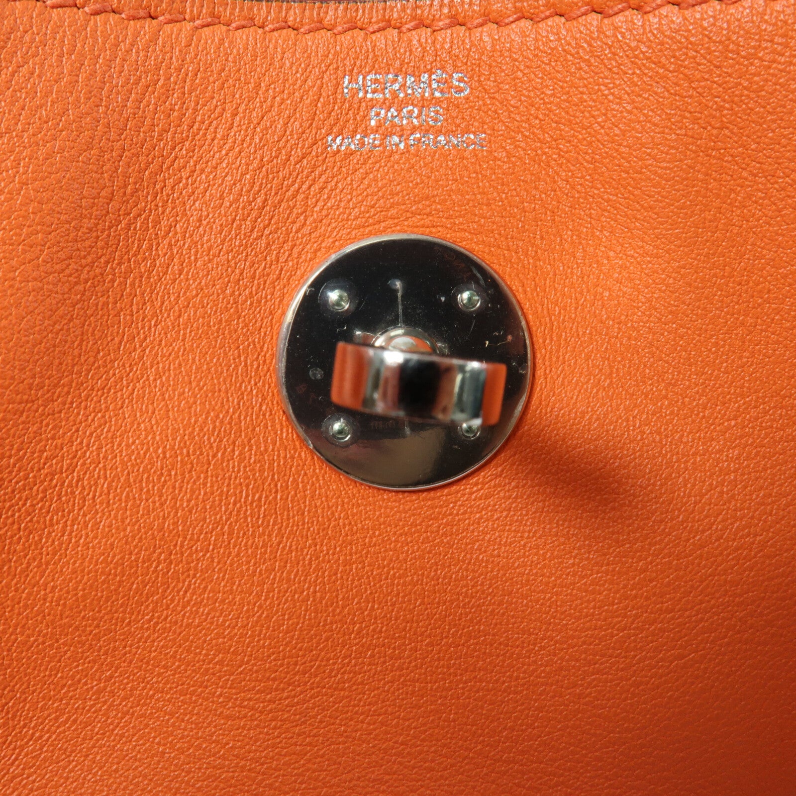 HERMES Swift皮革Lindy 26手挽肩背兩用袋Orange