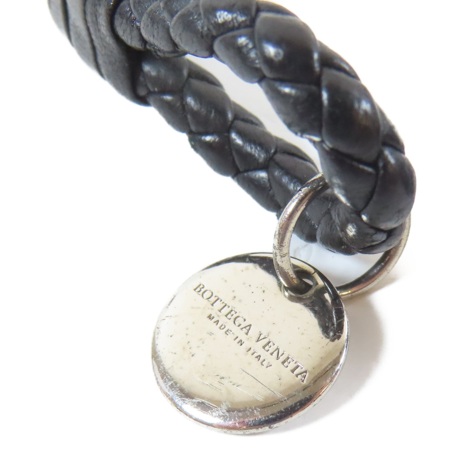 BOTTEGA VENETA 羊皮皮革Bracelet手鐲黑色#16.5cm