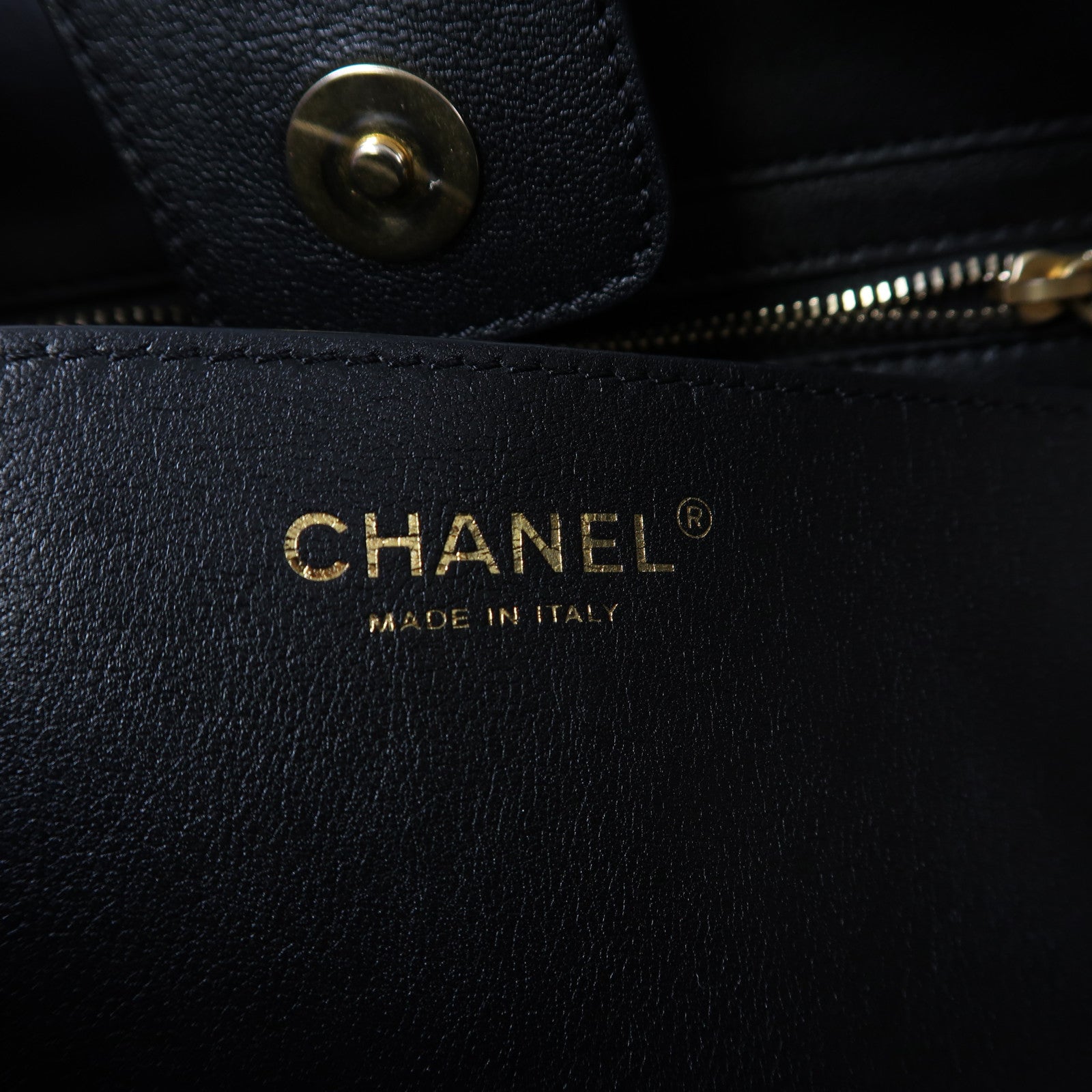 CHANEL 【激減優惠】菱格牛皮皮革Shoulder Bag金扣鏈帶肩背袋黑色