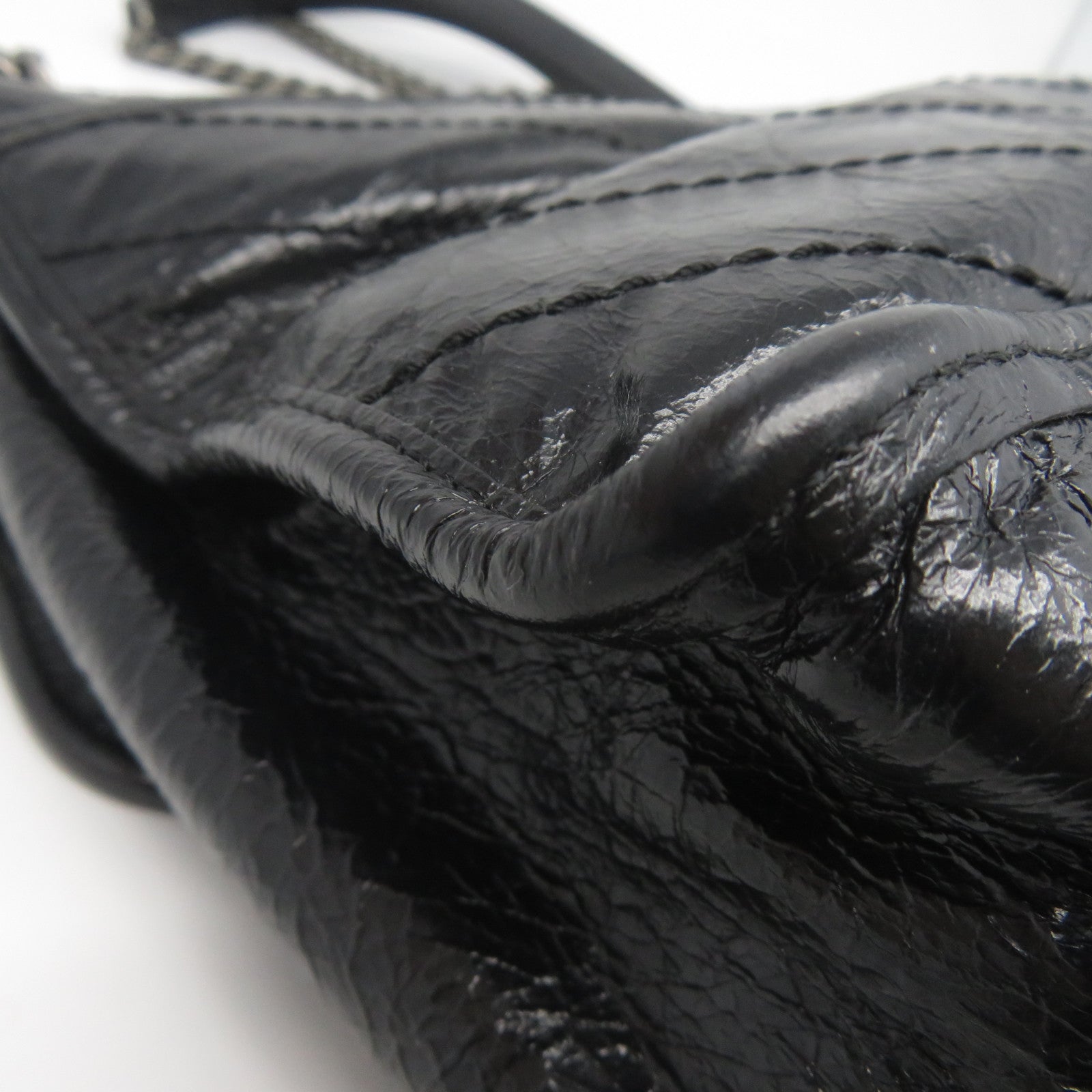 SAINT LAURENT 牛皮皮革Niki Medium銀扣鏈帶肩背袋黑色