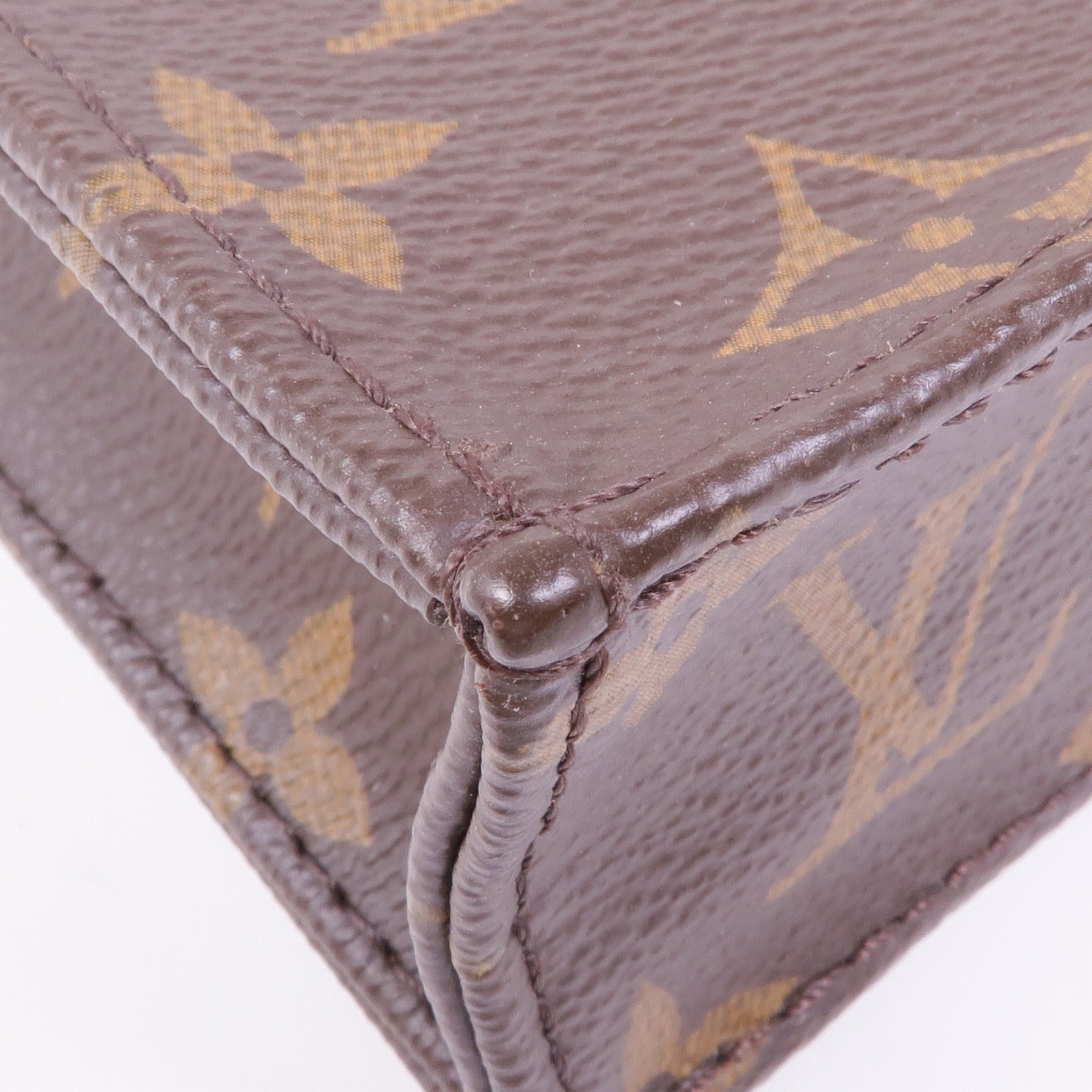 LOUIS VUITTON Monogram Petit Sac Plat金扣手挽肩背兩用袋Monogram Petit Sac Plat金扣手挽肩背兩用袋