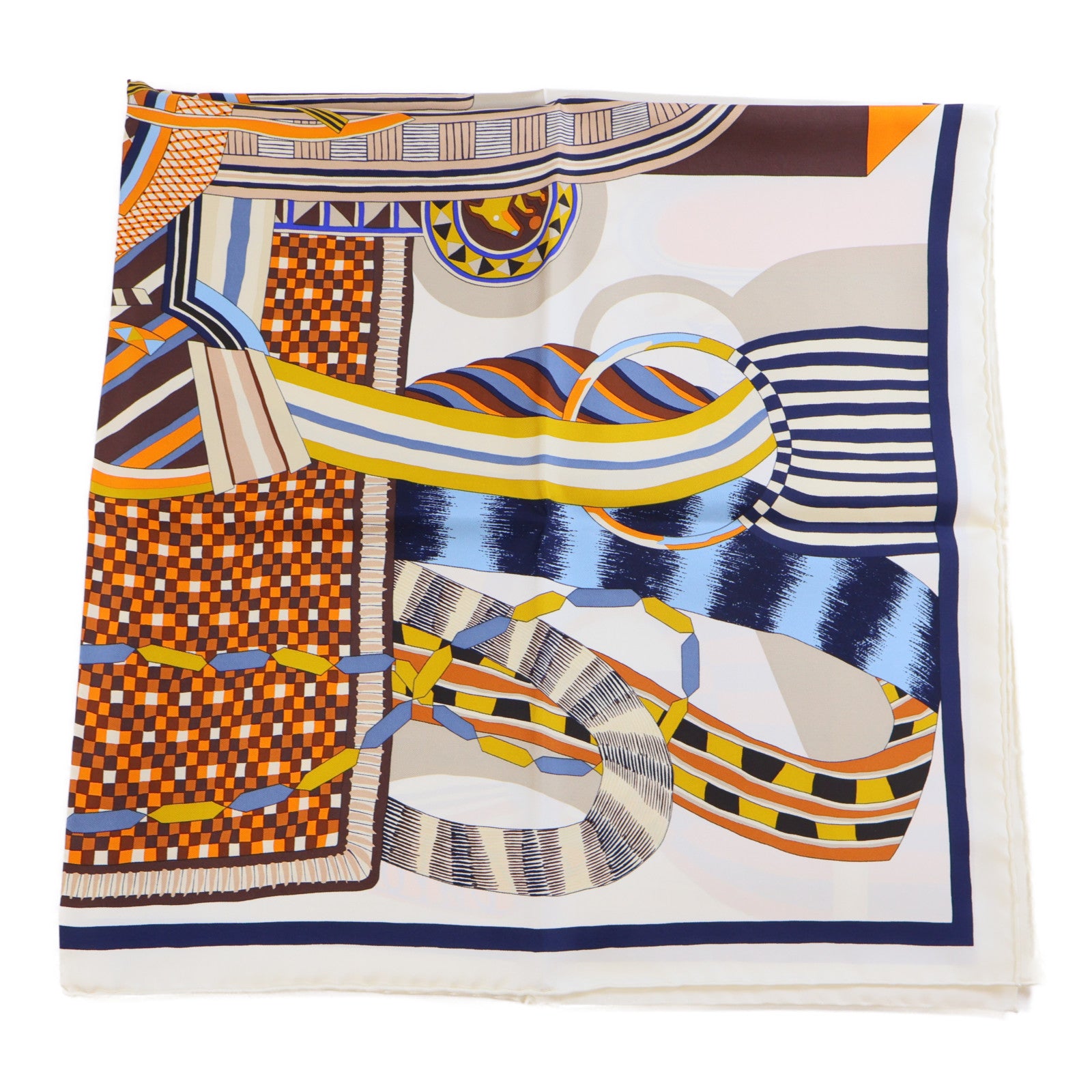 HERMES 絲質Scarf絲巾彩色