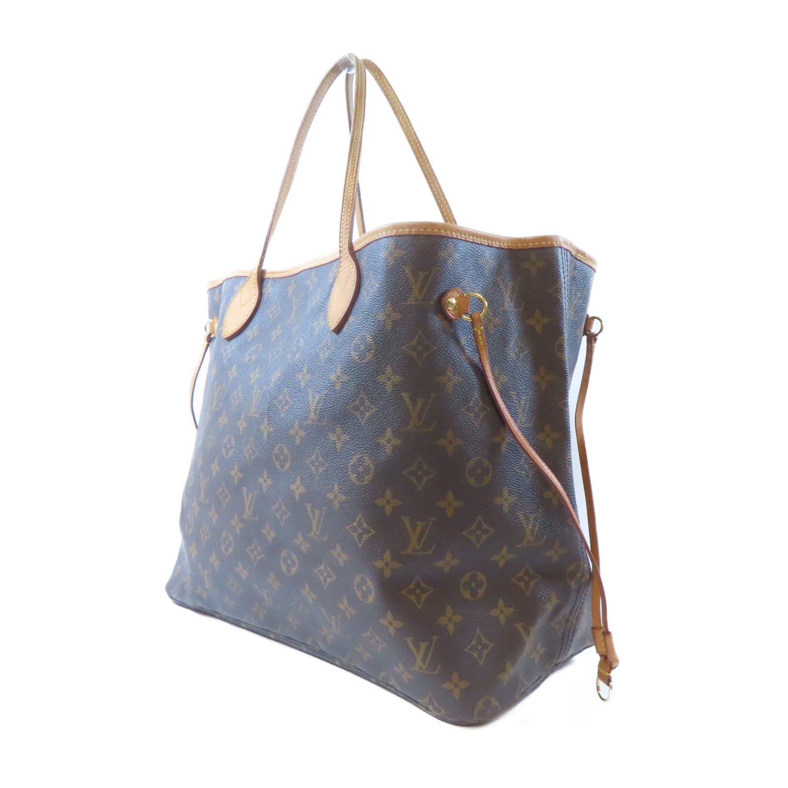 LOUIS VUITTON Monogram Neverfull GM金扣肩背袋啡色