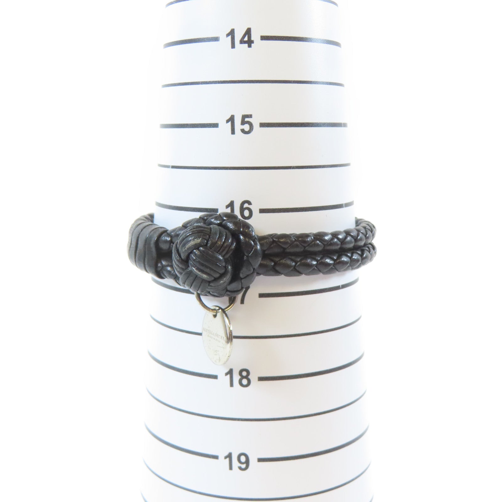 BOTTEGA VENETA 羊皮皮革Bracelet手鐲黑色#16.5cm