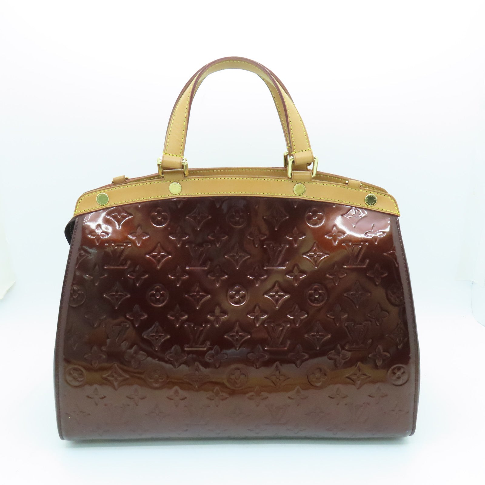 LOUIS VUITTON 【清倉大減價】Vernis Brea GM金扣手挽肩背兩用袋深啡色