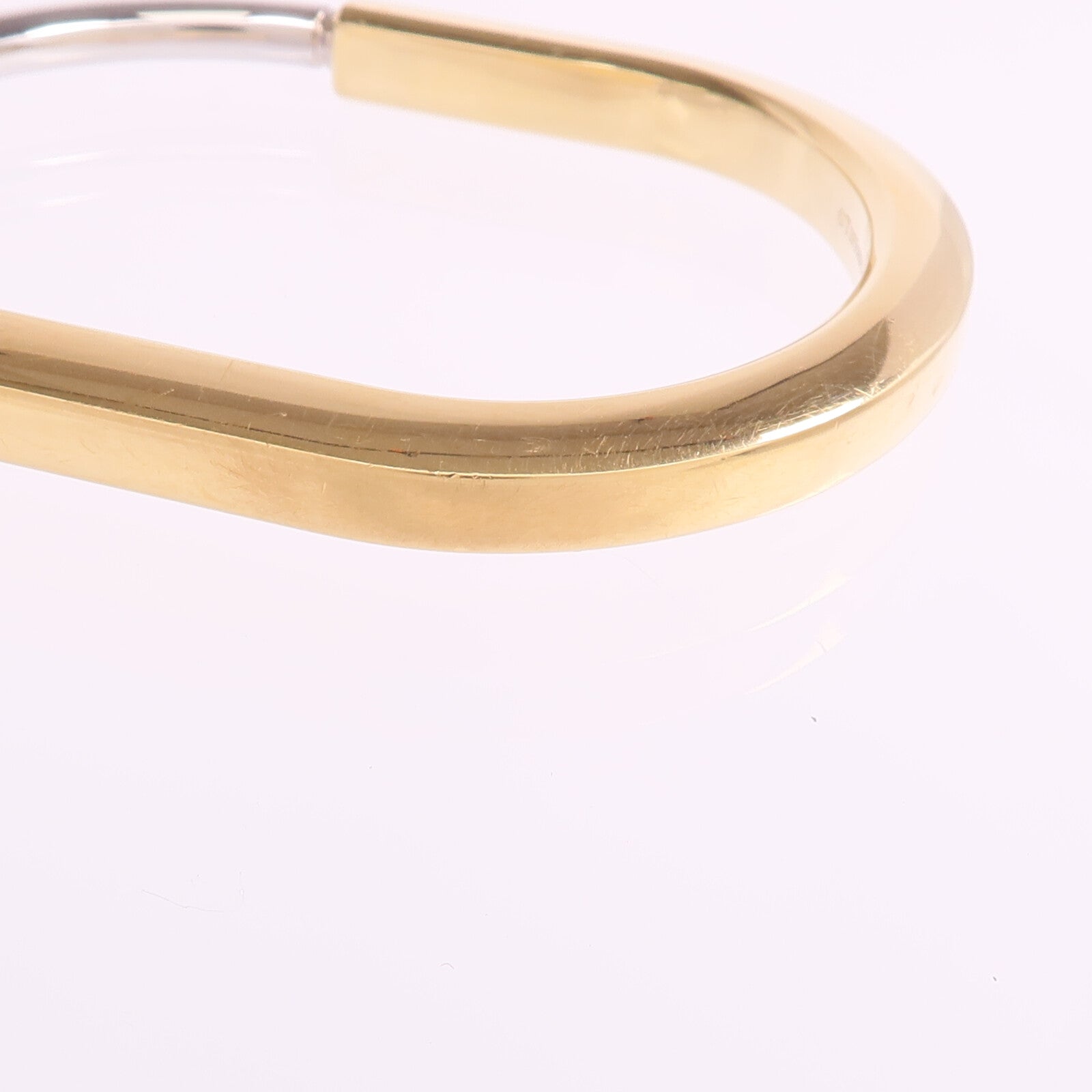 TIFFANY＆CO 18K黃金/白金Lock Bangle手鐲