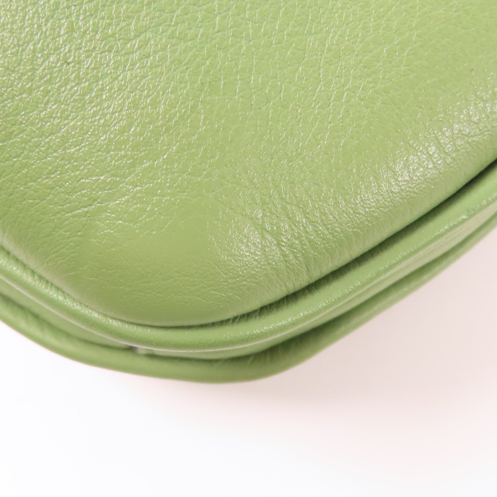 GUCCI GG GHW Blondie 2 Way Shoulder Bag Handbag 721172 Leather Green