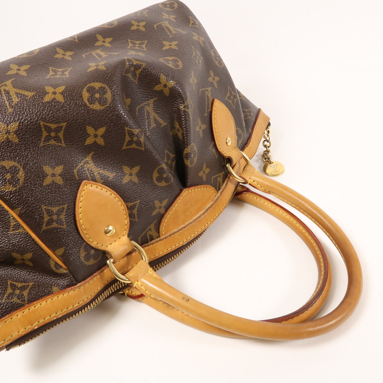 LOUIS VUITTON LV GHW Tivoli PM Shoulder Handbag M40143 Monogram Brown