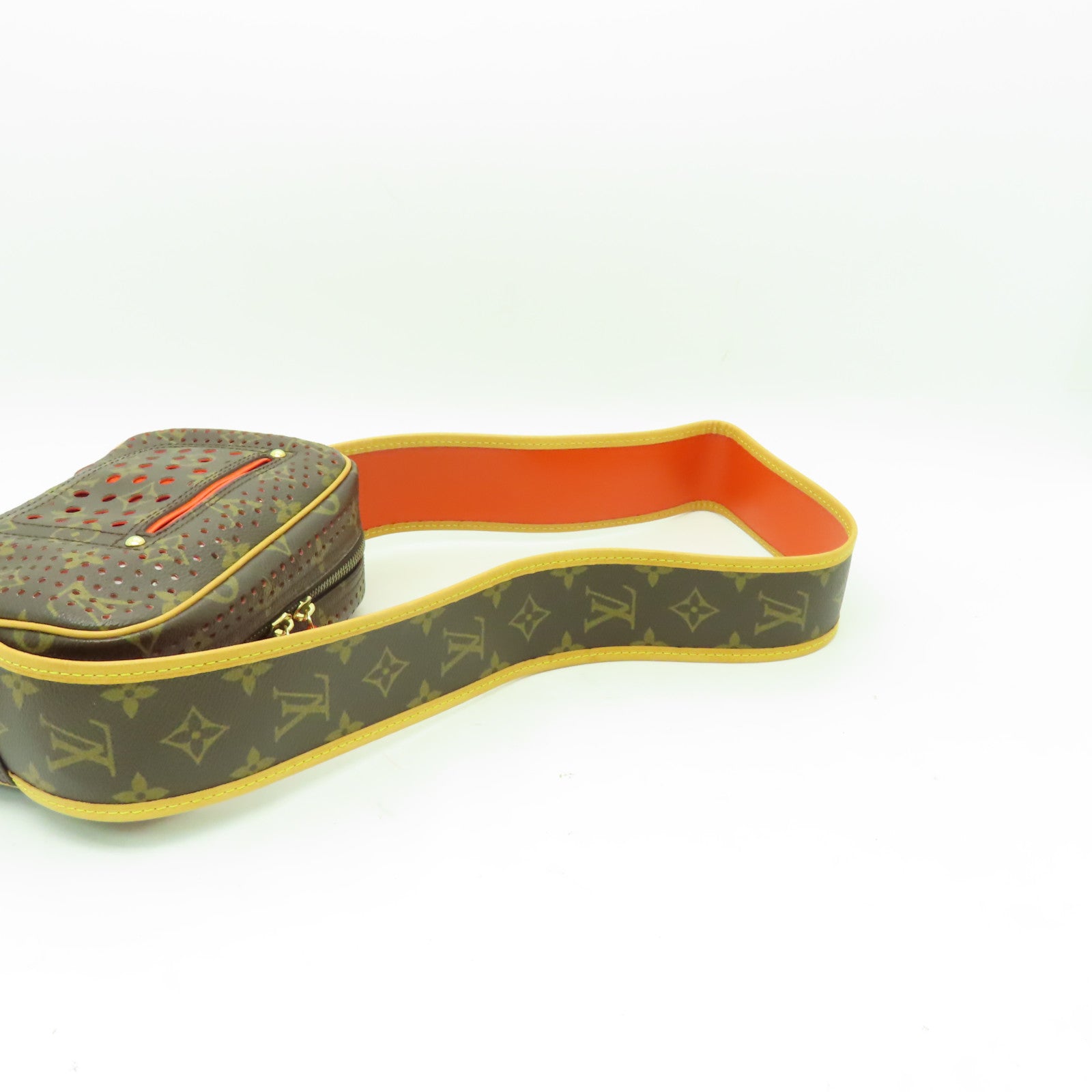LOUIS VUITTON 【清倉大減價】Monogram Mini Trocadero金扣肩背袋啡色/橙色