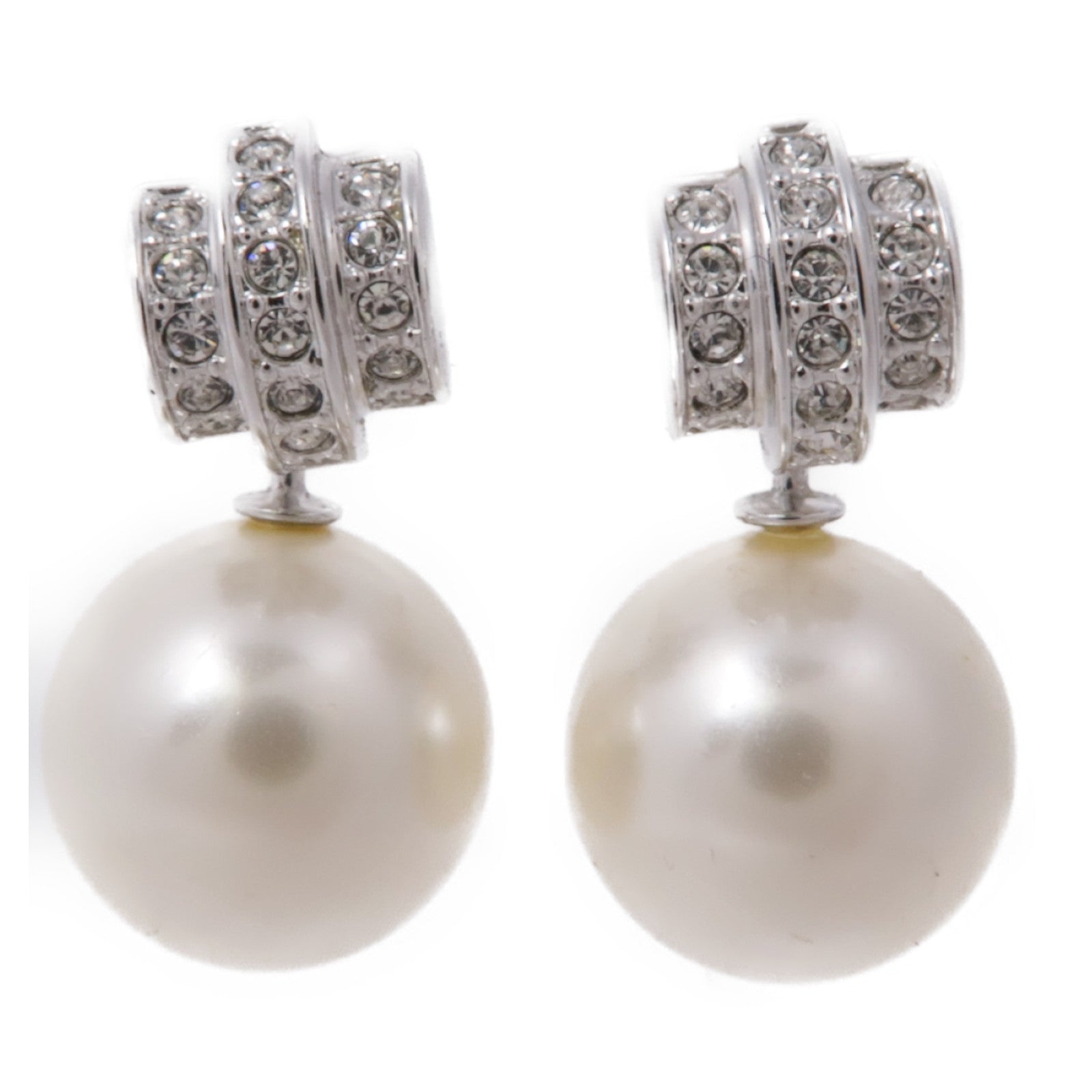 SWAROVSKI 金屬/水晶珍珠Pearl Earrings珍珠耳環