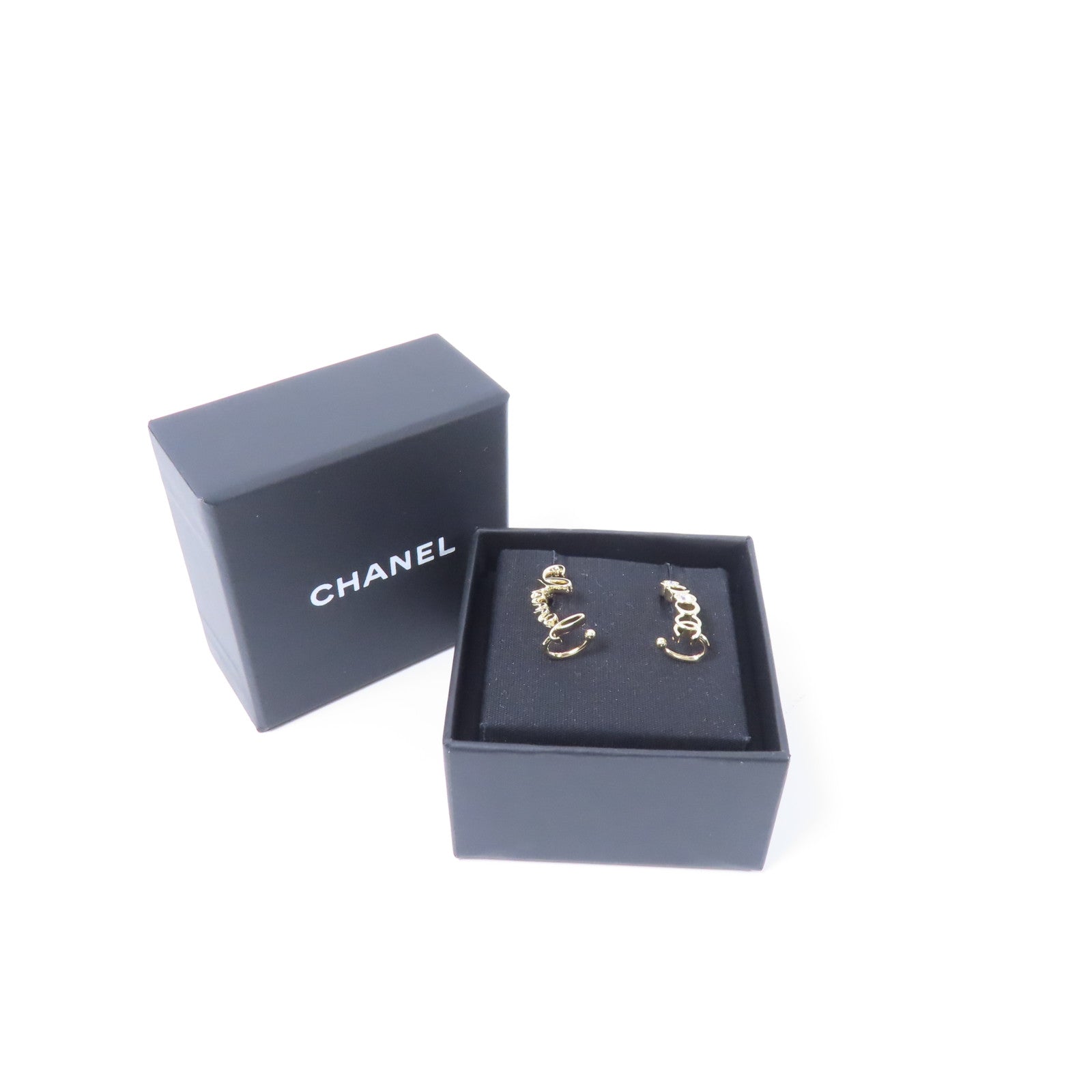 CHANEL PVC/金屬Earrings耳環金色/透明