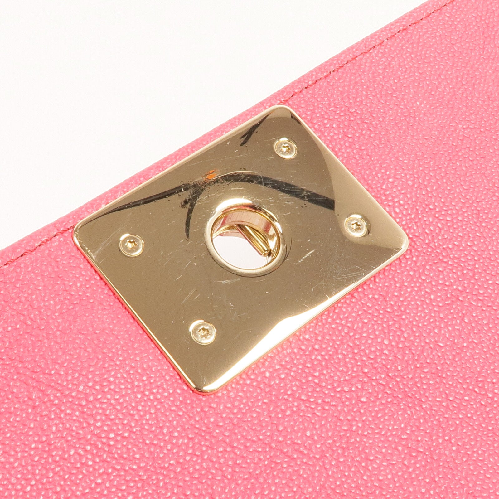 CHANEL 牛皮皮革Boy 25金扣鏈帶肩背袋