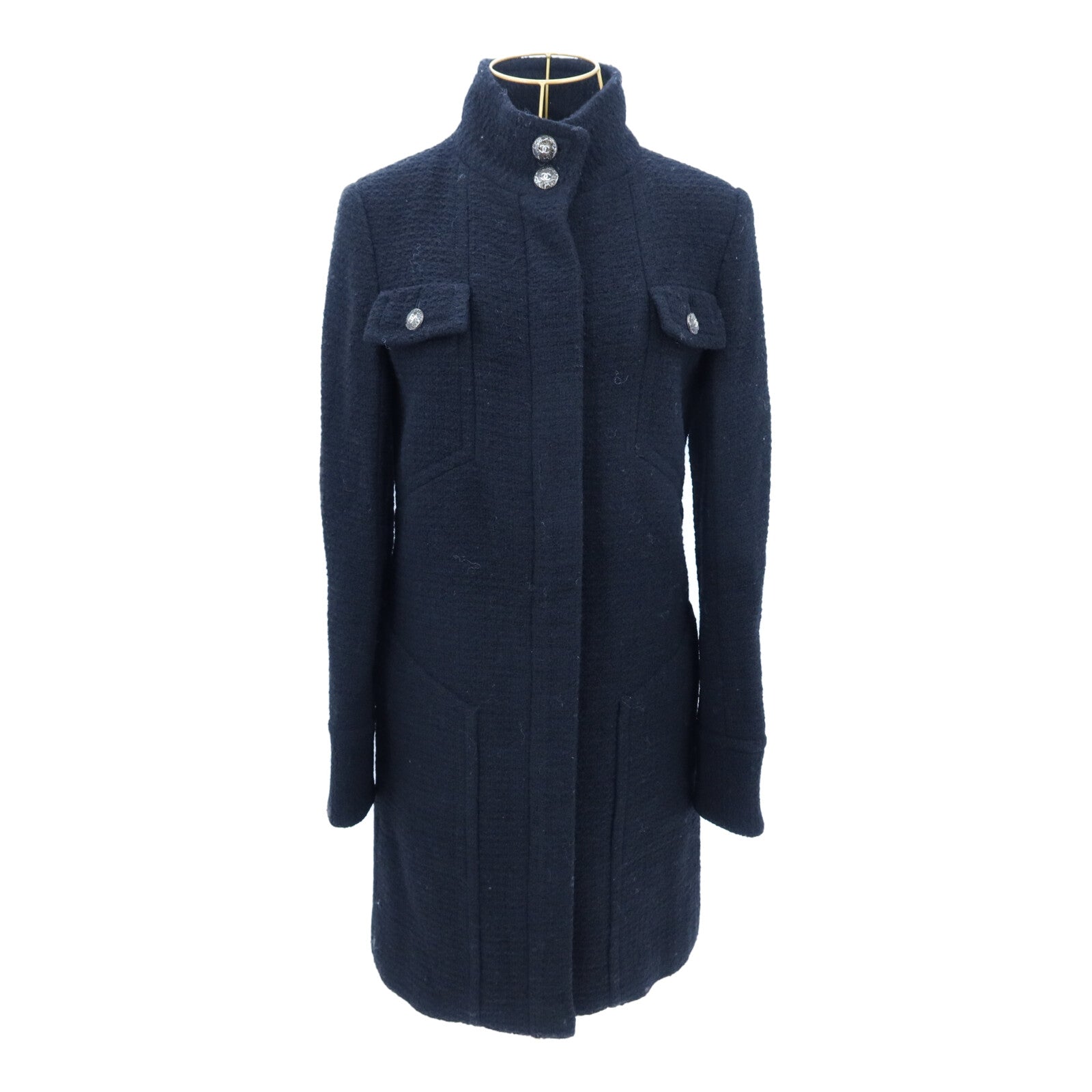 CHANEL Wool/Silk Tweed Coat大衣