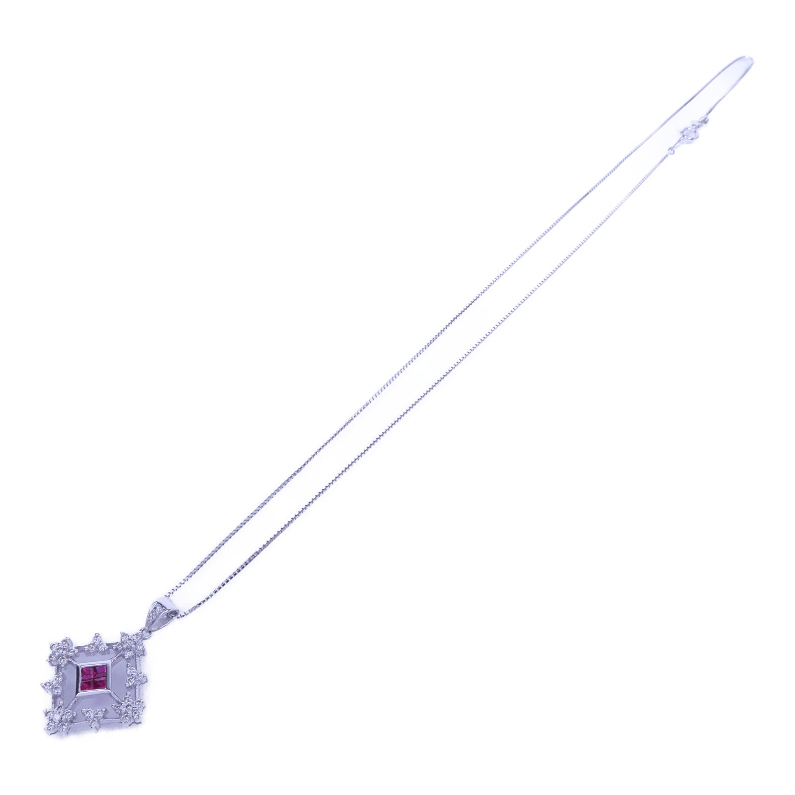 JEWELRY 【激減優惠】18K白金Ruby Necklace項鍊