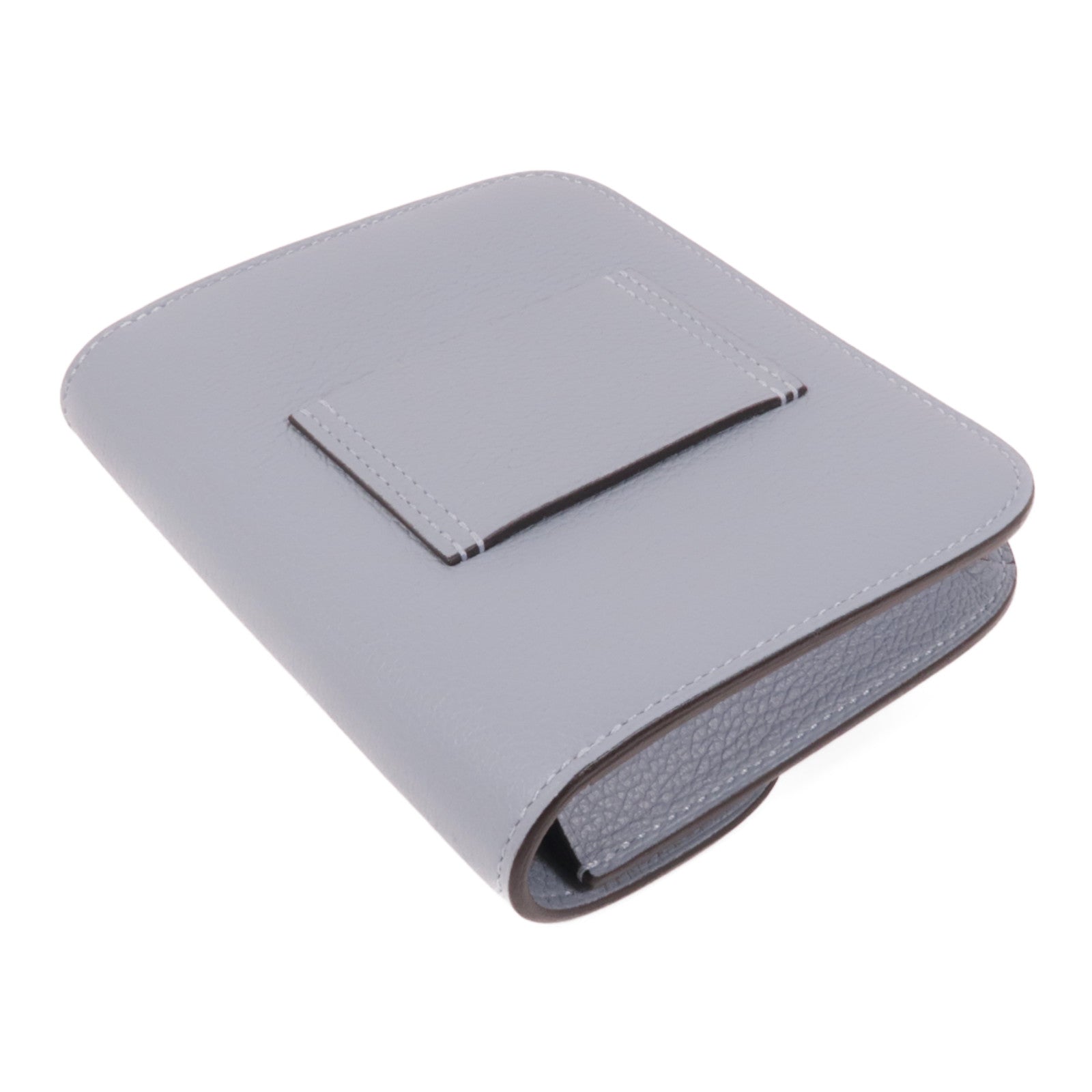 HERMES Evercolor皮革Constance Silm金扣手拿包Bleu Lin