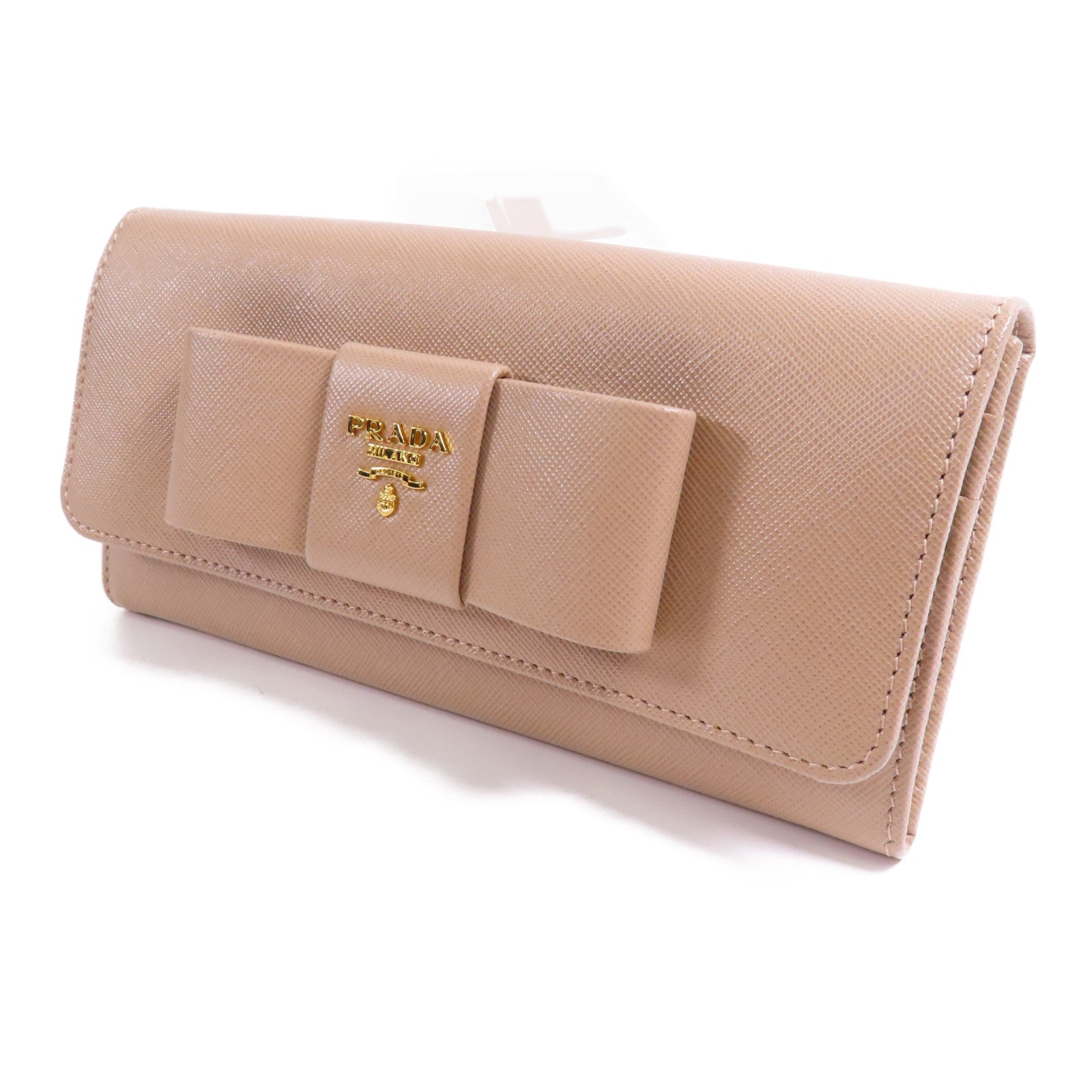 PRADA 【激減優惠】Saffiano皮革Long Wallet金扣長錢包