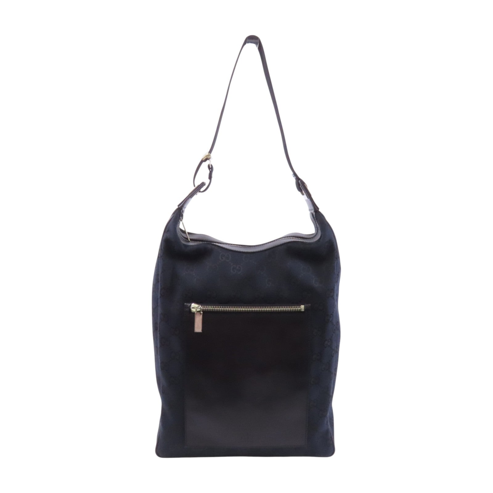 GUCCI GG帆布Hand Bag銀扣肩背袋