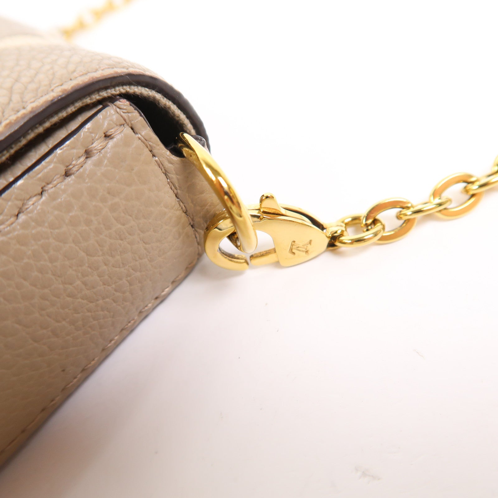 LOUIS VUITTON Monogram Empreinte Felicie Pochette金扣鏈帶肩背袋