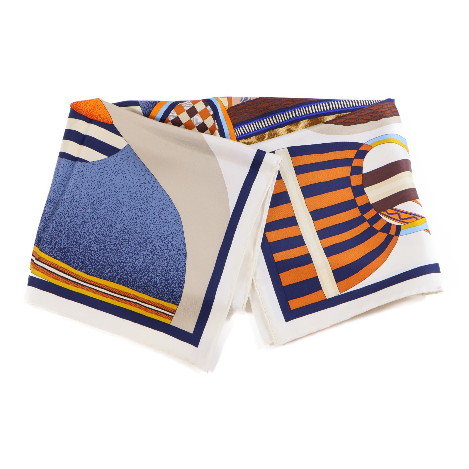 HERMES 絲質Scarf絲巾彩色