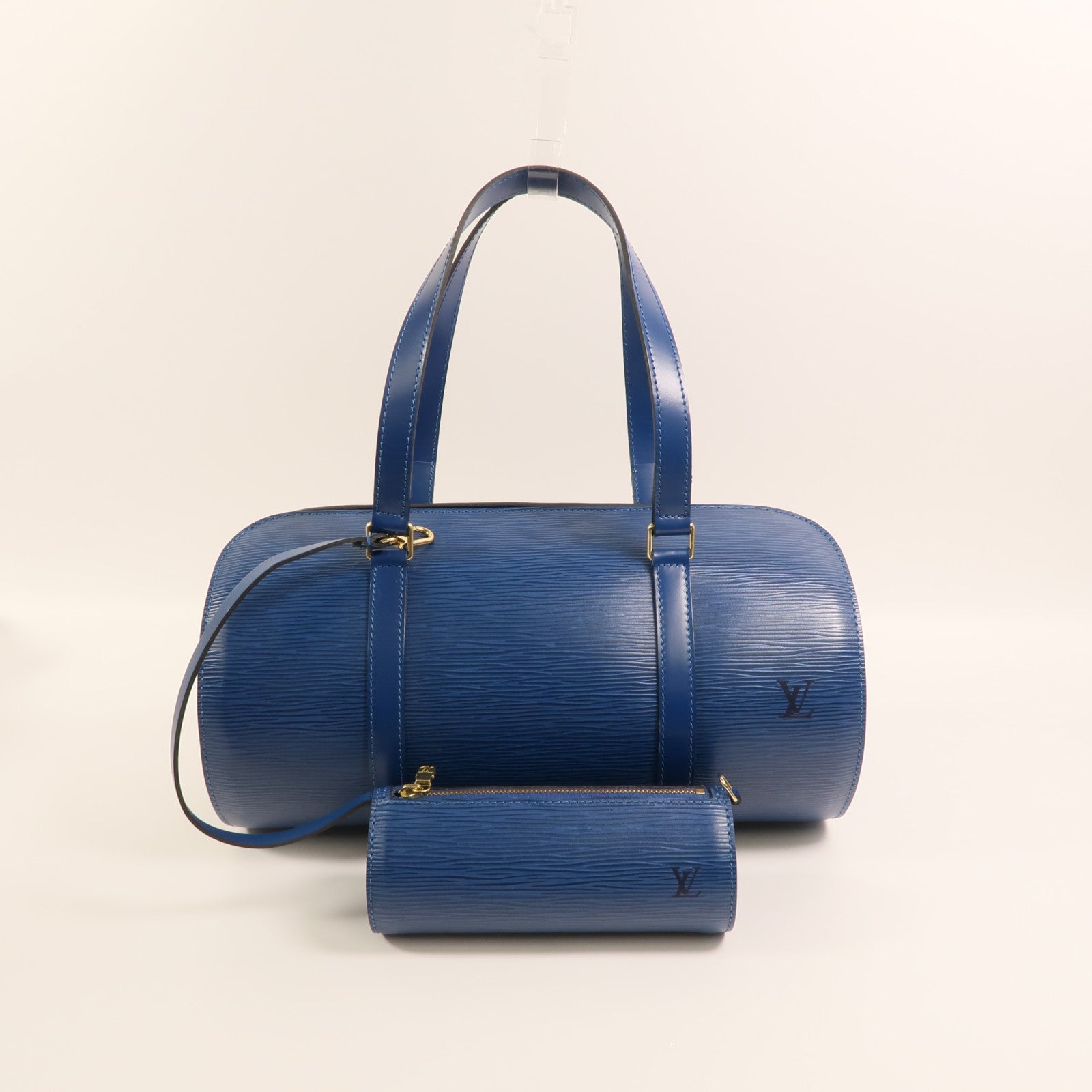 LOUIS VUITTON Epi Soufflot手挽袋藍色
