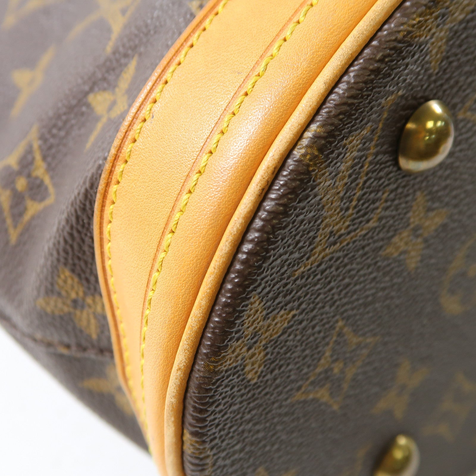 LOUIS VUITTON Monogram Bucket PM金扣肩背袋啡色