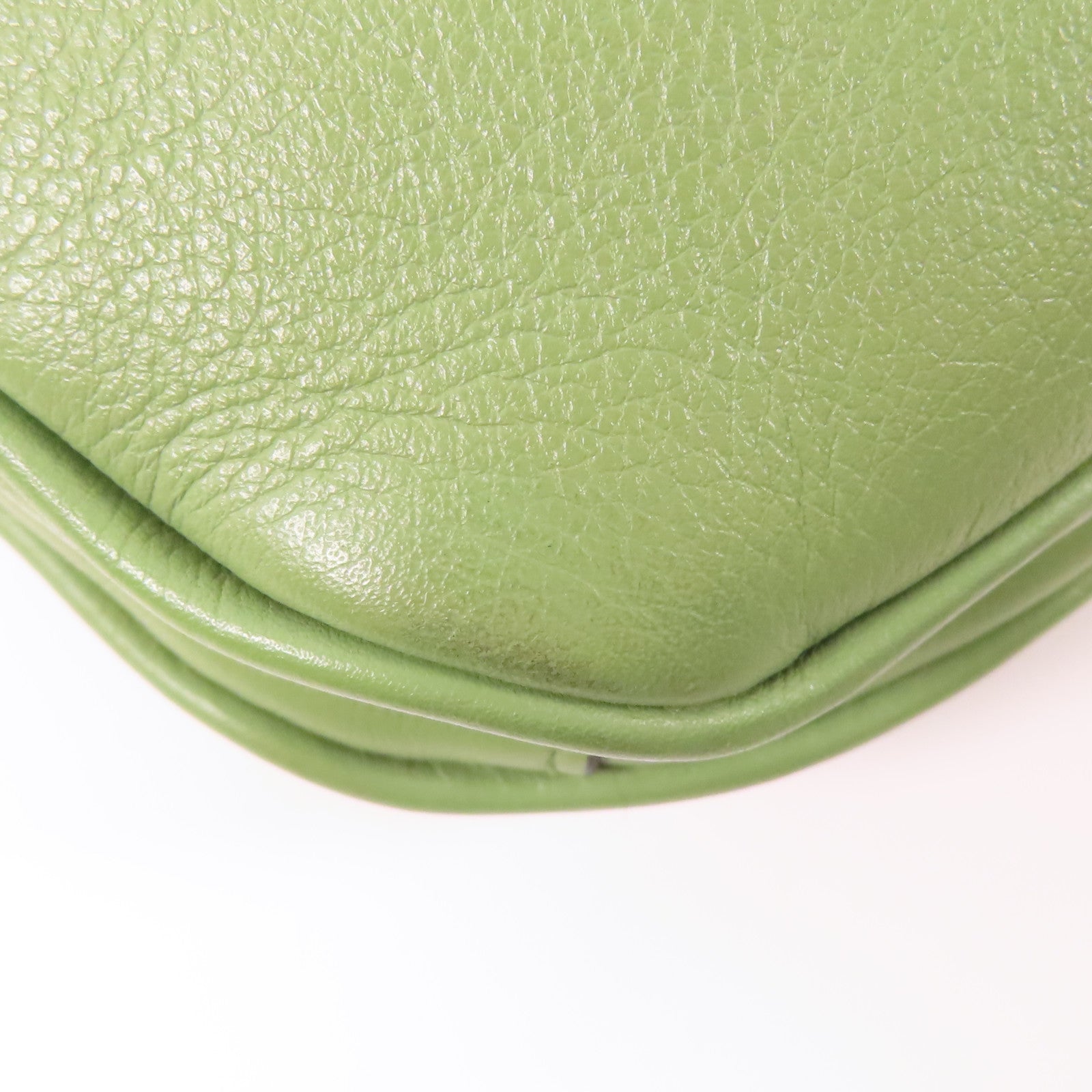 GUCCI GG GHW Blondie 2 Way Shoulder Bag Handbag 721172 Leather Green