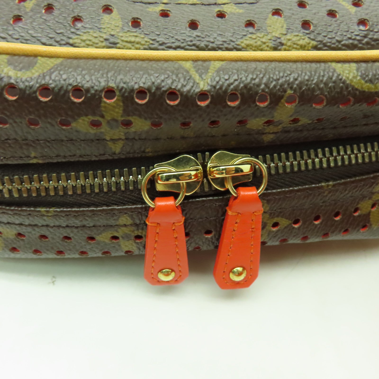 LOUIS VUITTON 【清倉大減價】Monogram Mini Trocadero金扣肩背袋啡色/橙色