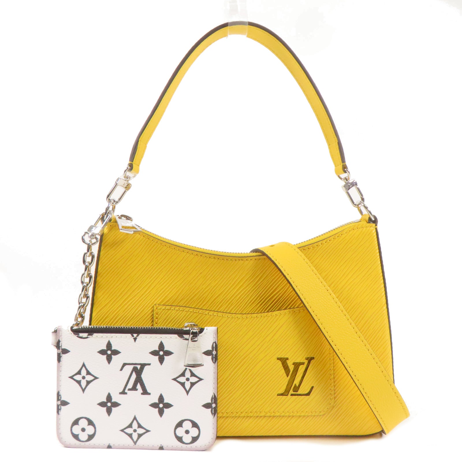 LOUIS VUITTON Epi Marelle銀扣手挽肩背兩用袋