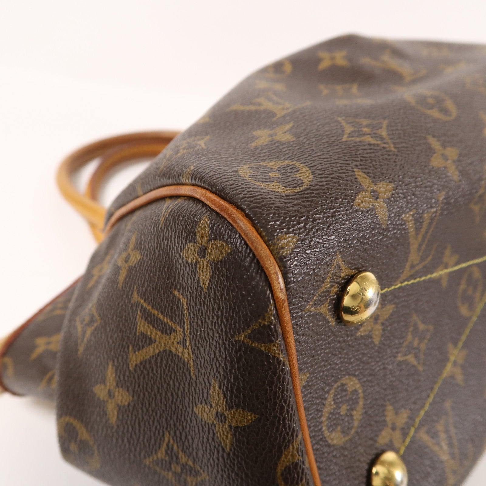 LOUIS VUITTON LV GHW Tivoli PM Shoulder Handbag M40143 Monogram Brown