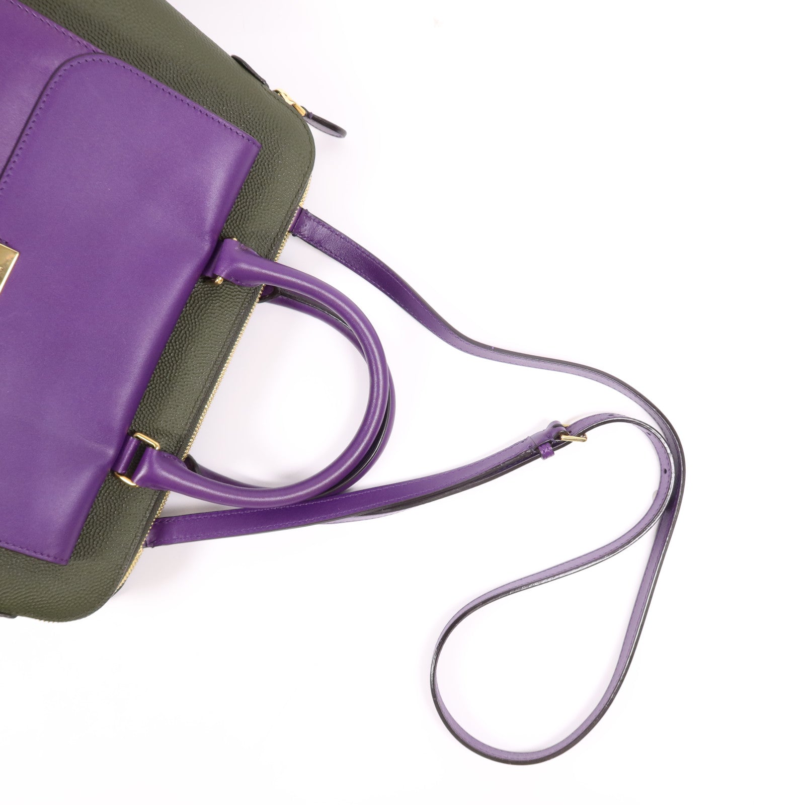 BALLY 牛皮皮革2 Way Shoulder Bag金扣手挽肩背兩用袋