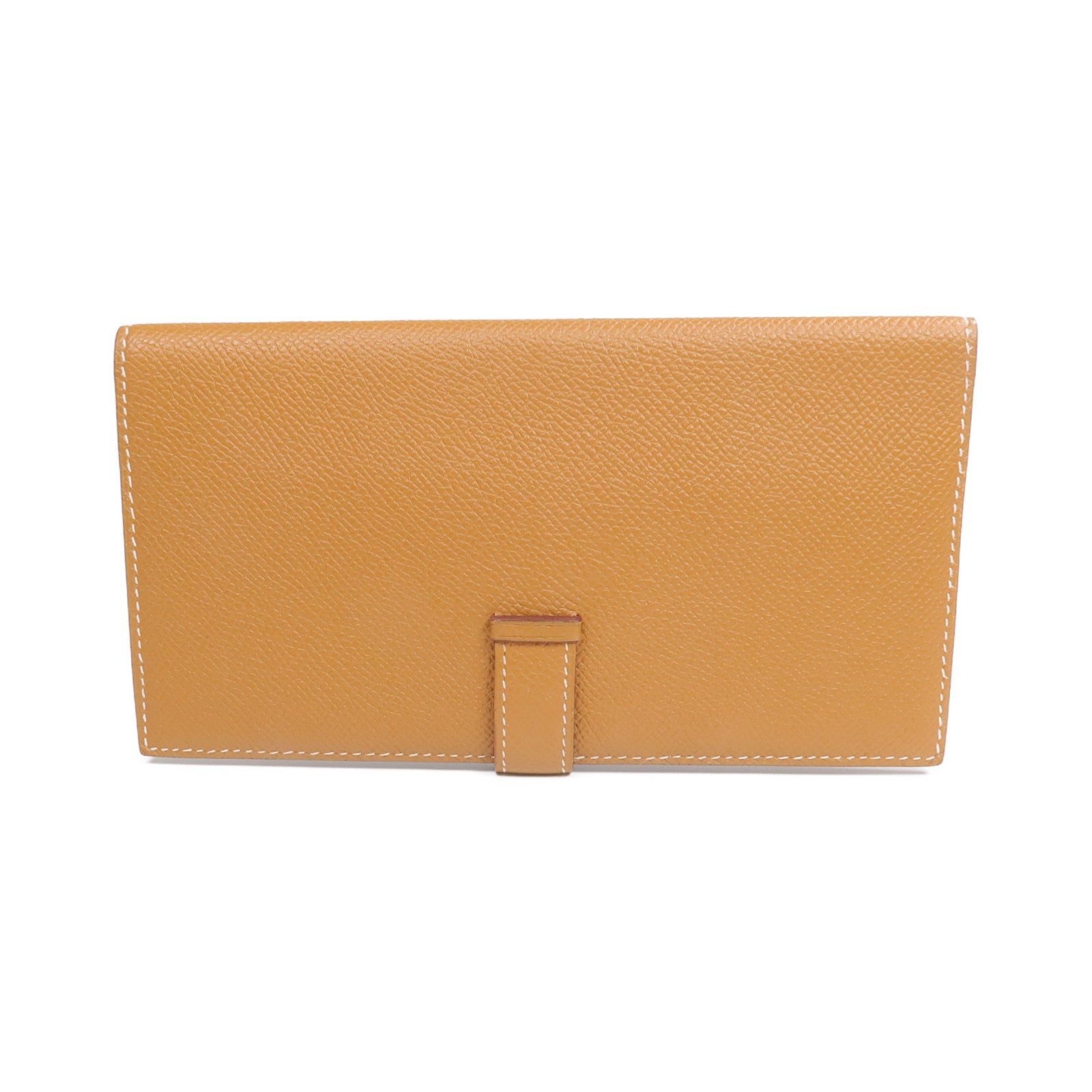 HERMES Epsom皮革Bearn Long Wallet金扣長錢包Gold