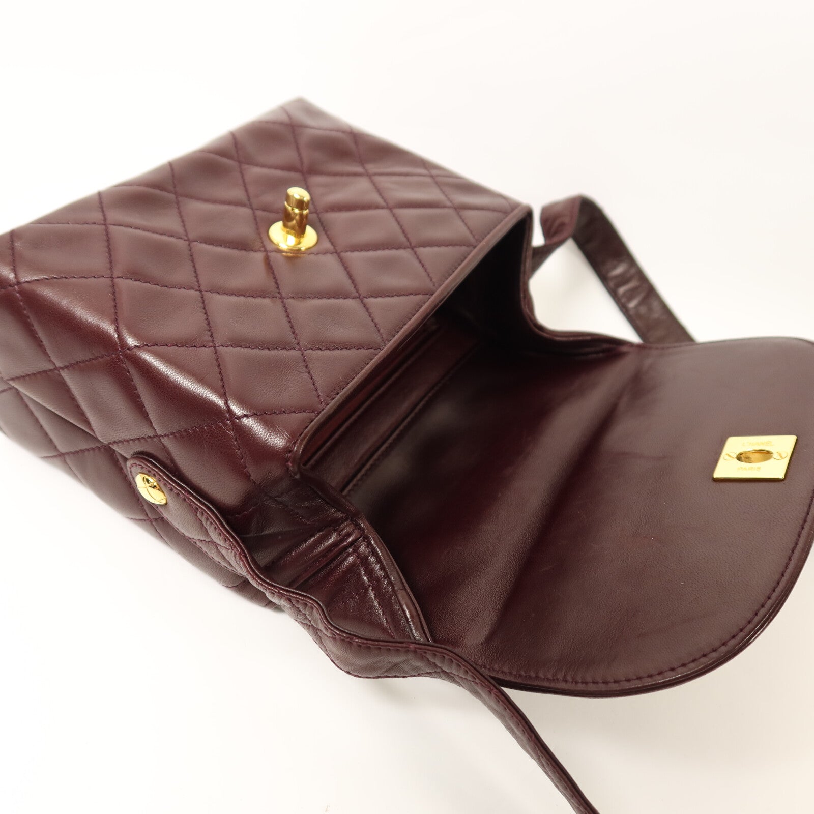 CHANEL 羊皮皮革Vintage Shoulder Bag金扣肩背袋