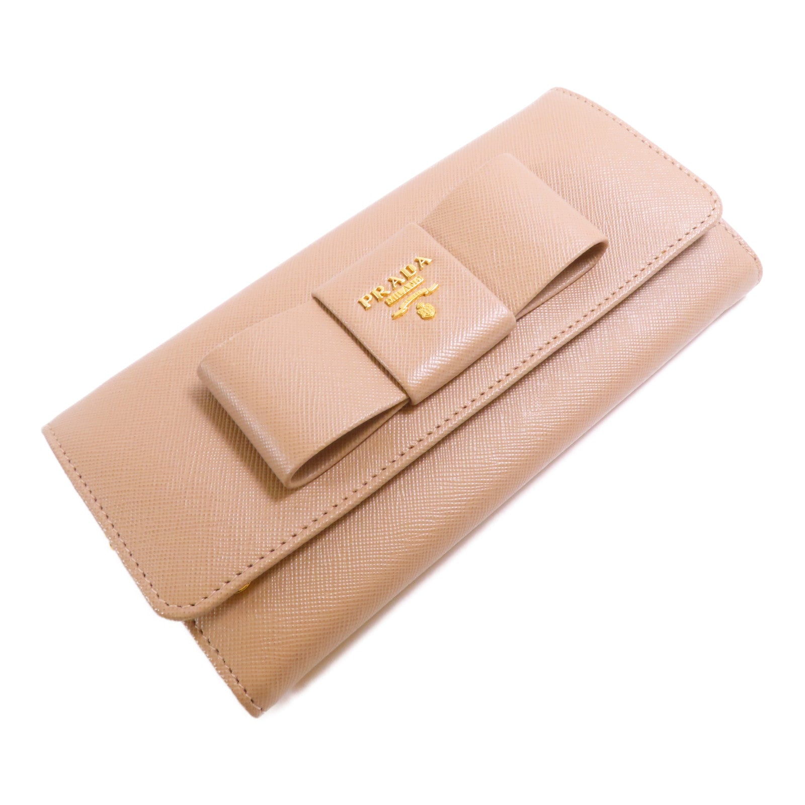 PRADA 【激減優惠】Saffiano皮革Long Wallet金扣長錢包