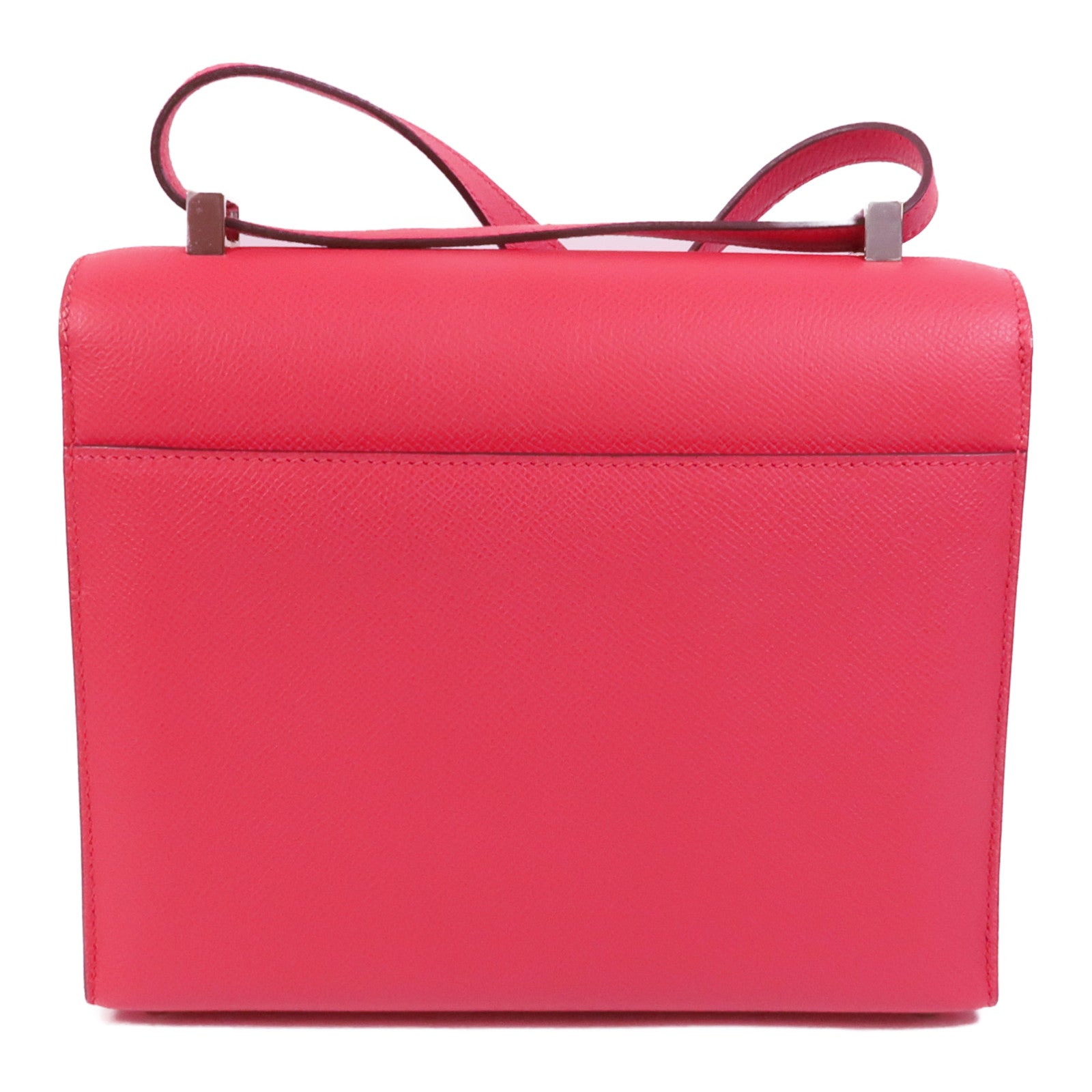 HERMES Epsom皮革Verrou 23肩背袋Rose Extreme