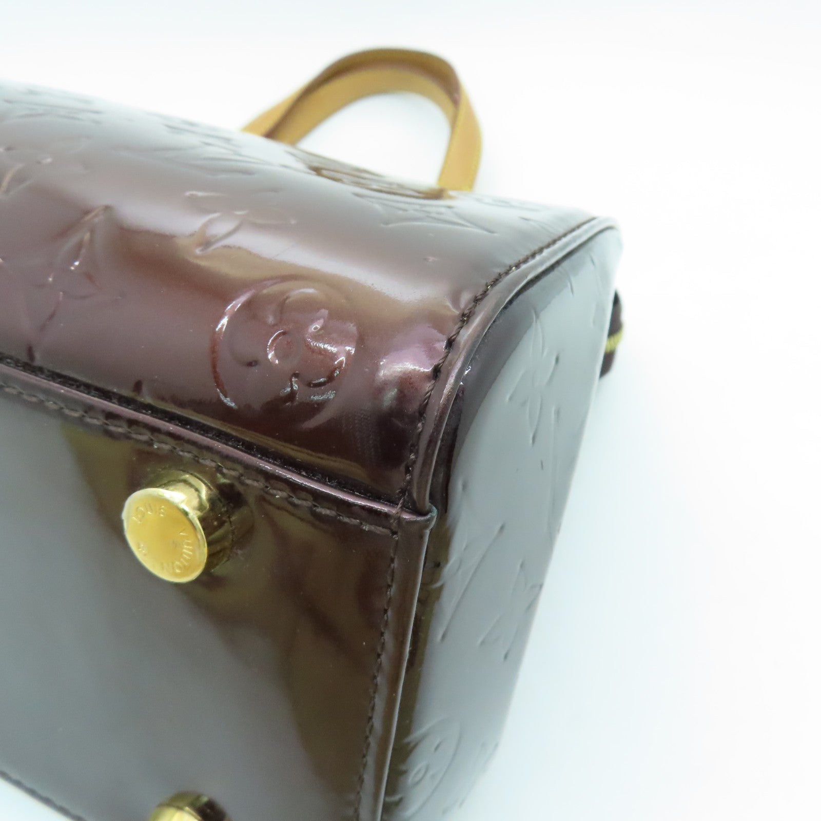 LOUIS VUITTON 【清倉大減價】Vernis Brea GM金扣手挽肩背兩用袋深啡色