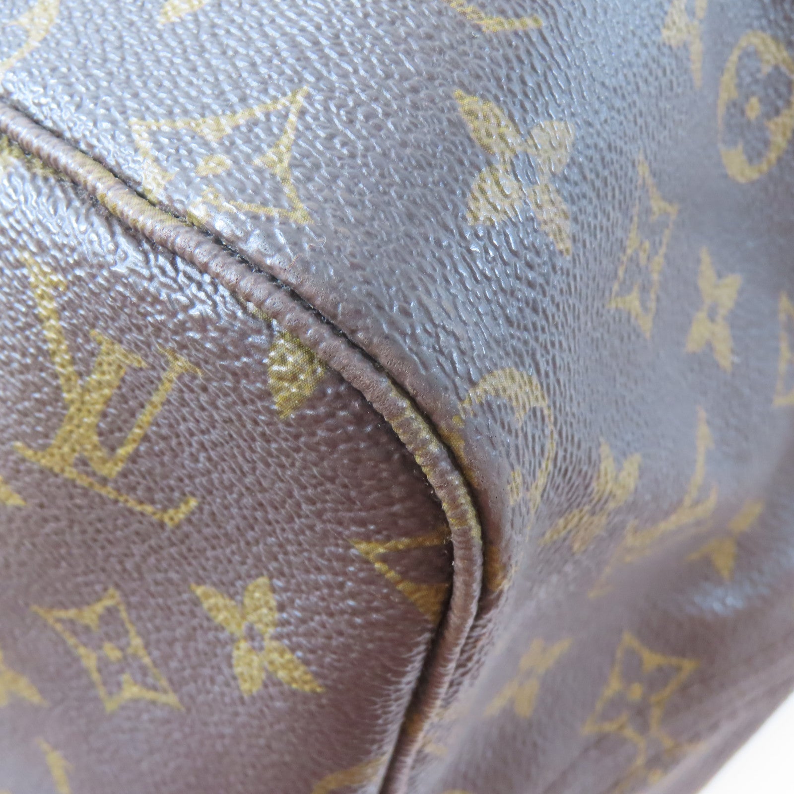 LOUIS VUITTON Monogram Neverfull GM金扣肩背袋啡色