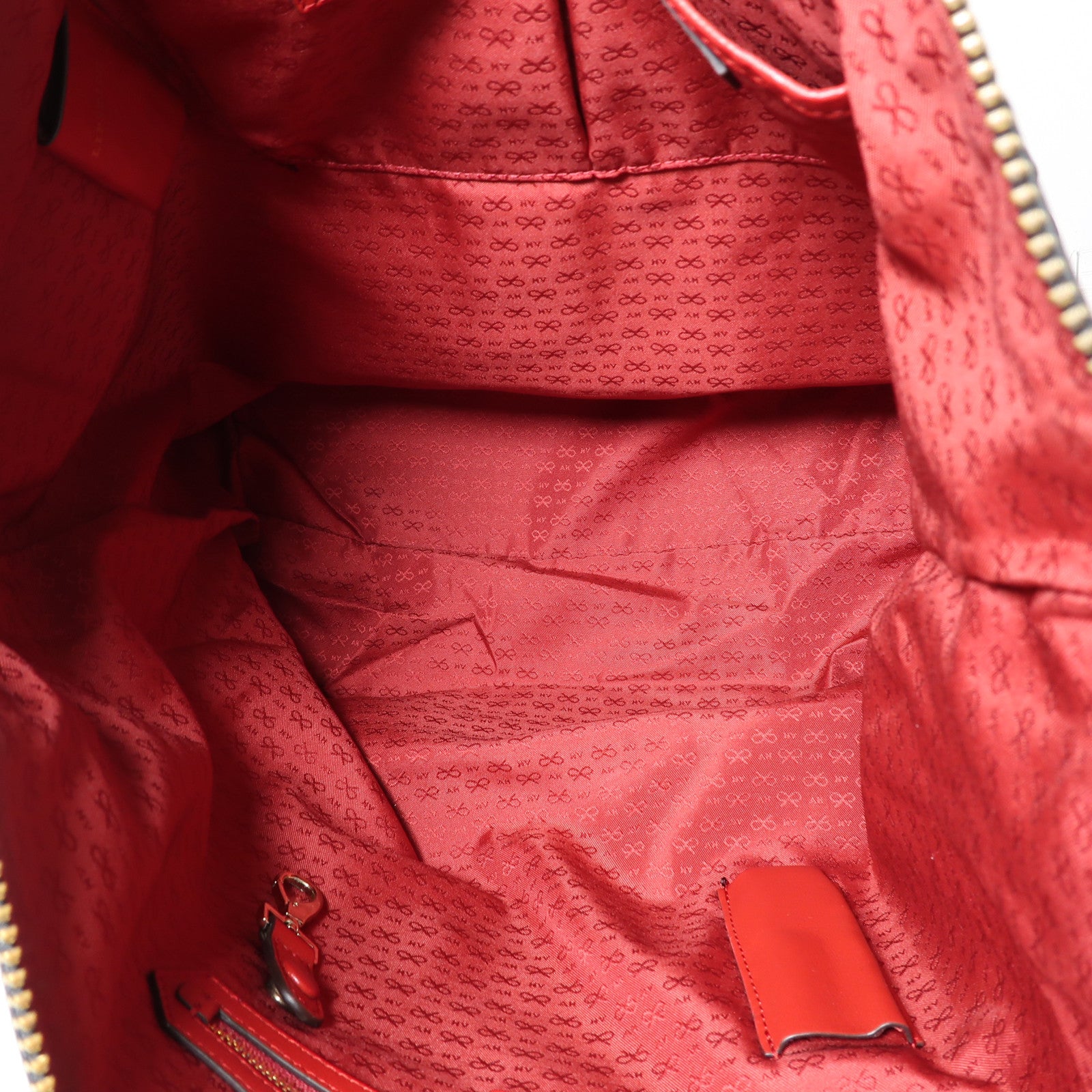 ANYA HINDMARCH 牛皮皮革Hand Bag金扣手挽袋黑色