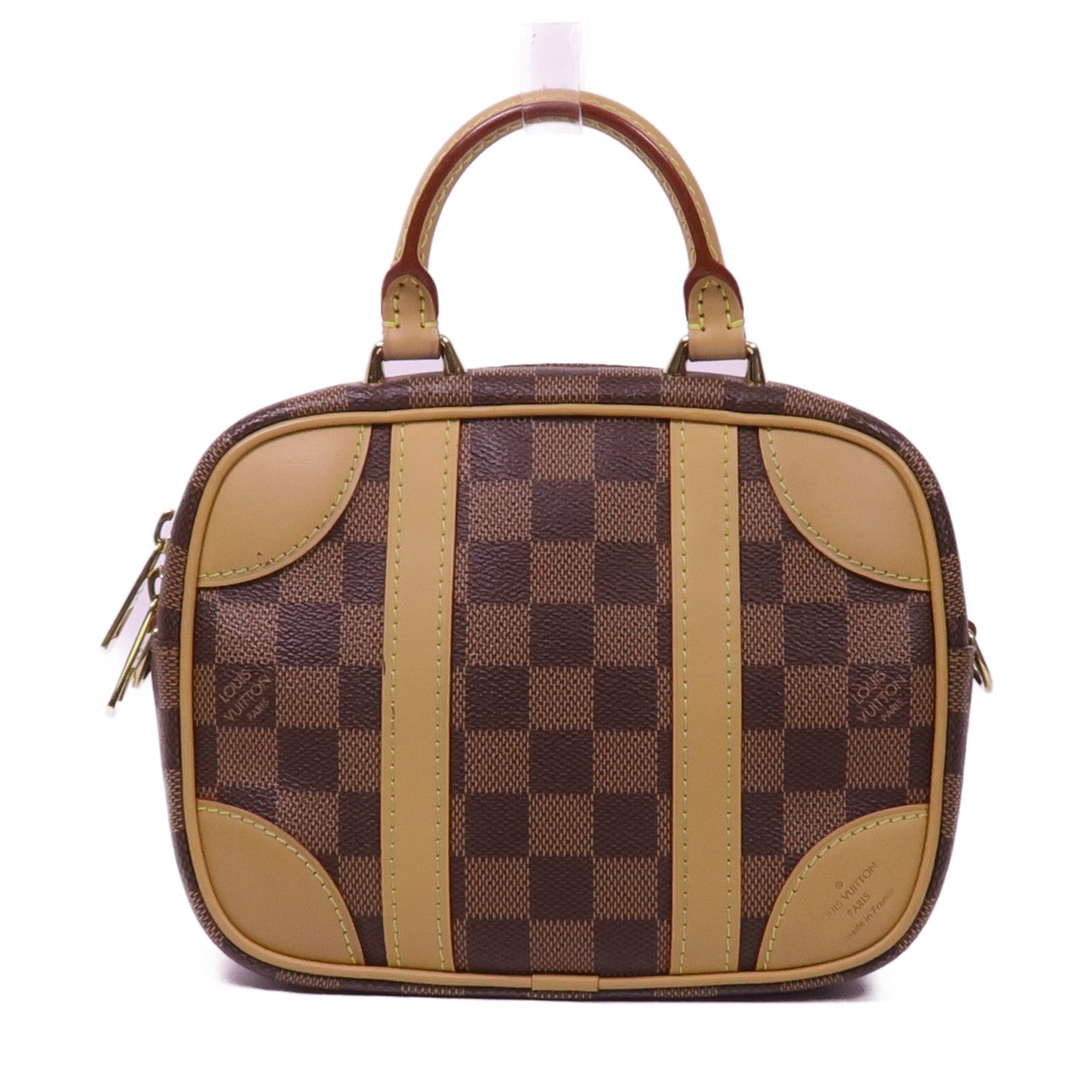 LOUIS VUITTON Damier Valisette Souple BB金扣手挽肩背兩用袋