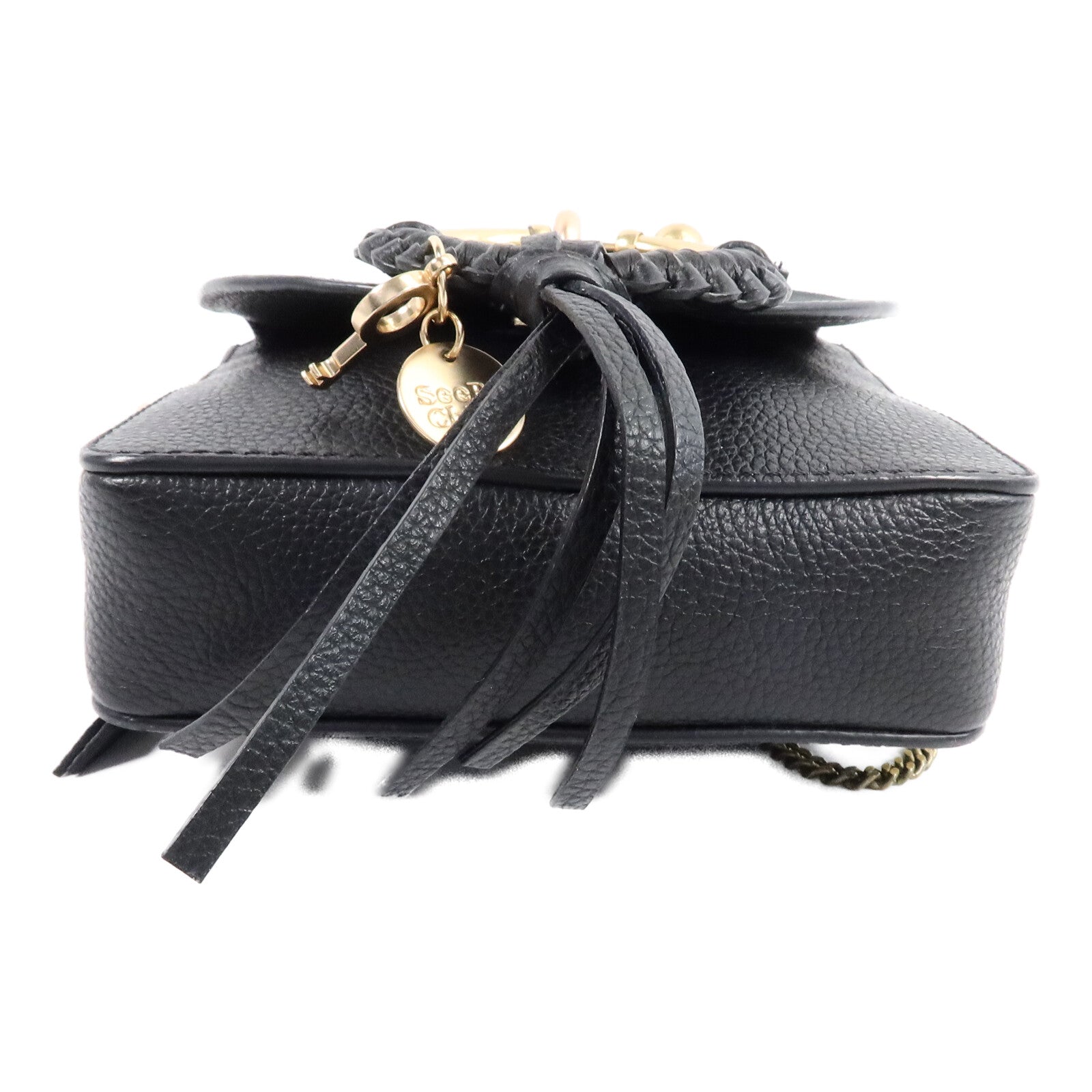 SEE BY CHLOE 牛皮/麂皮皮革Joan Camera Bag鏈帶肩背袋